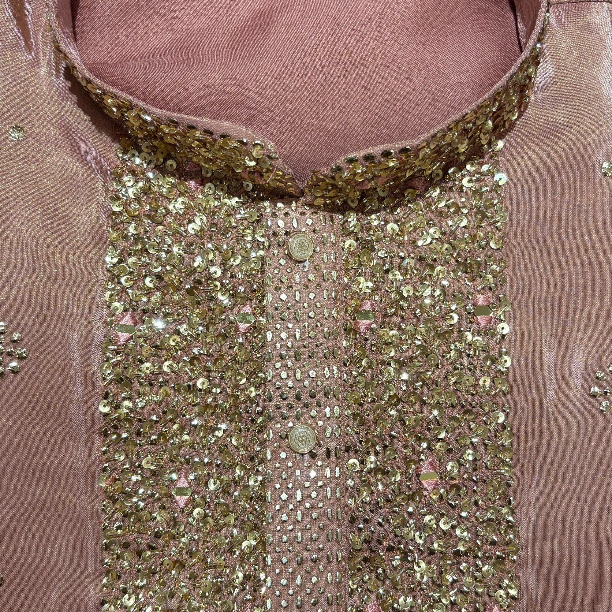 Iridescent Sequin & Badla Kurta-Colors - Vintage India NYC
