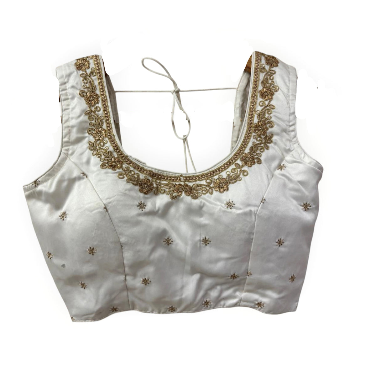 Round Neck Embroidered Blouse-Size 32- Colors - Vintage India NYC