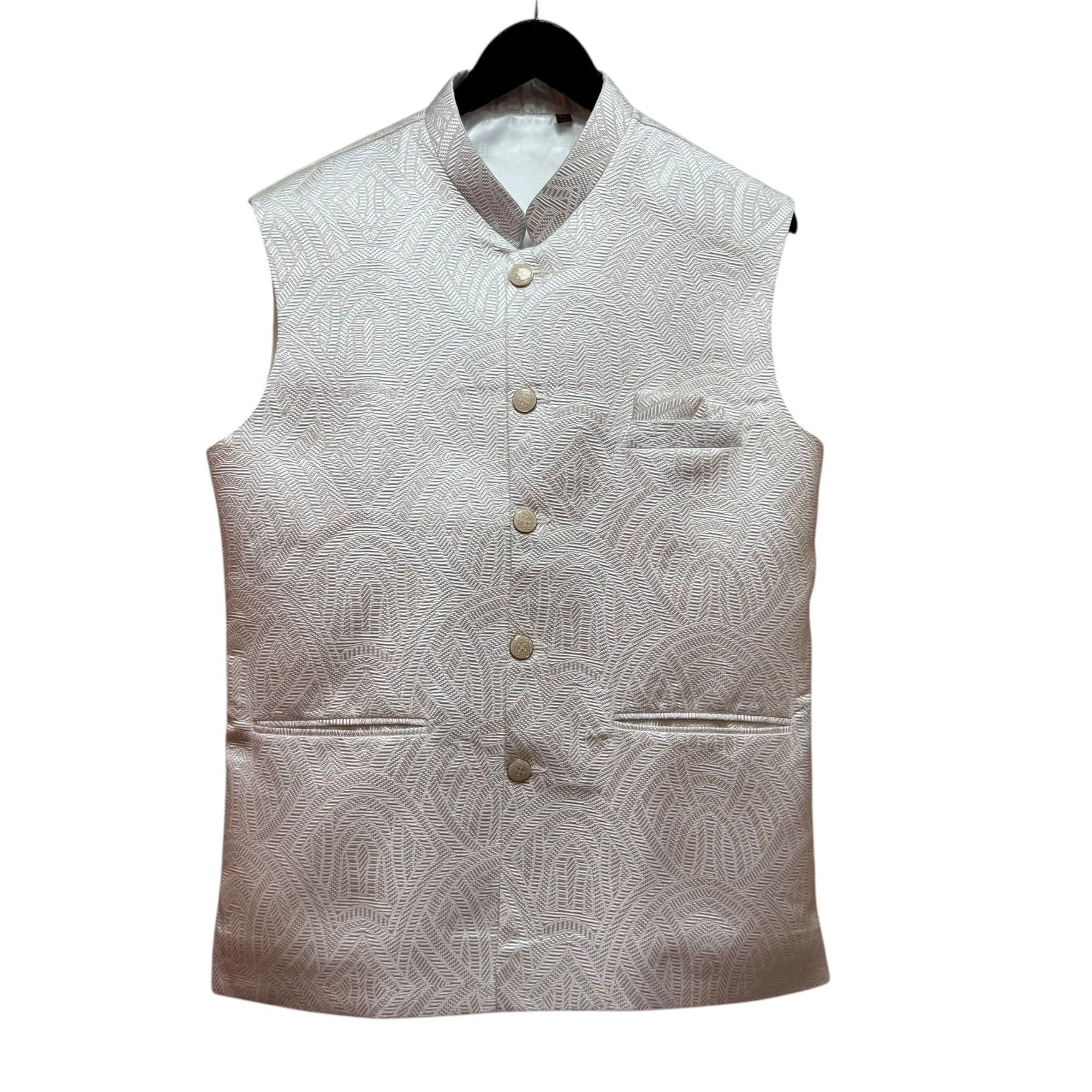 Ivory Textured Vest