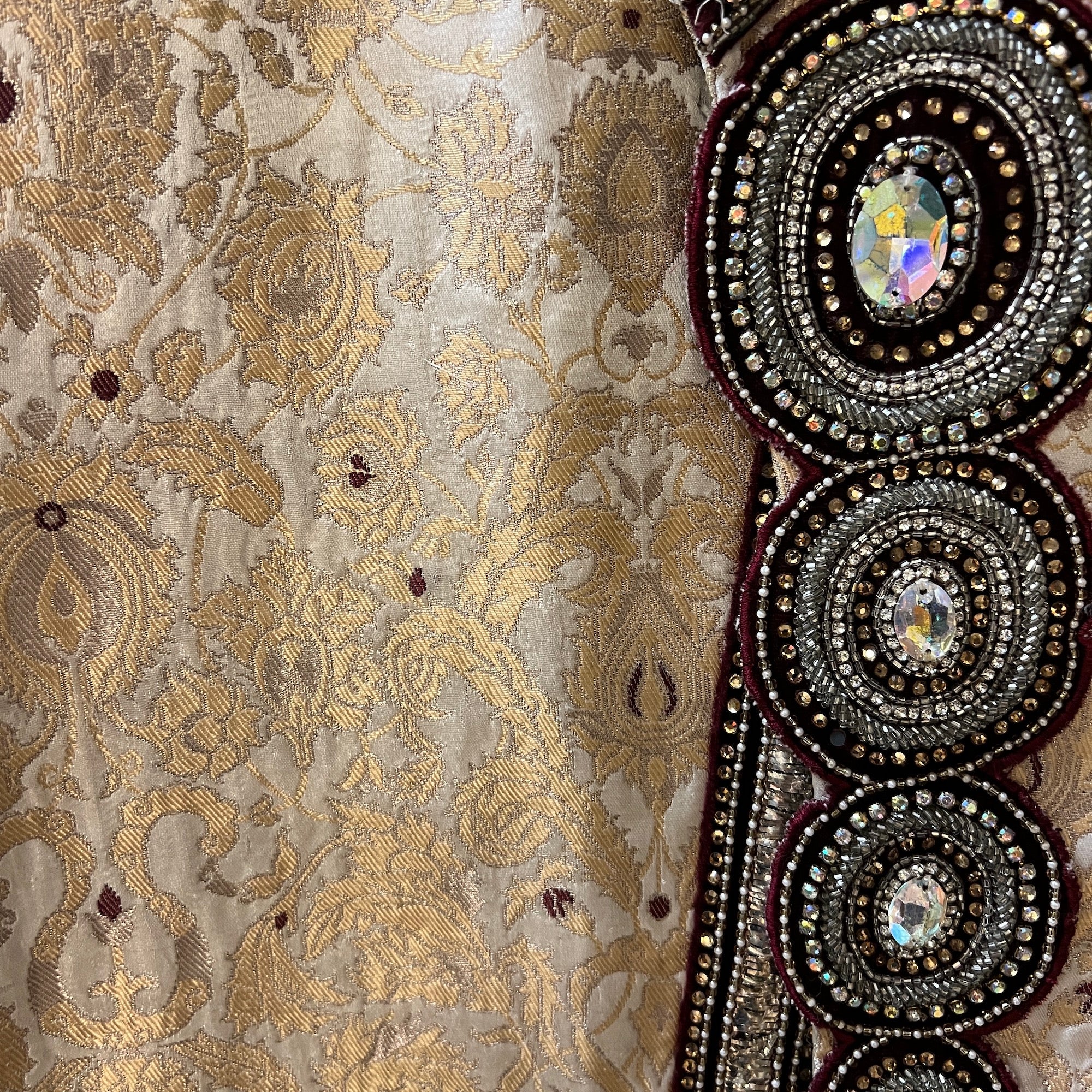 Vintage Ivory & Gold Brocade Sherwani - Vintage India NYC