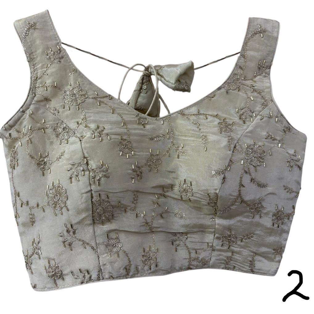 Q Ivory Light Gold Choli Blouses-Various