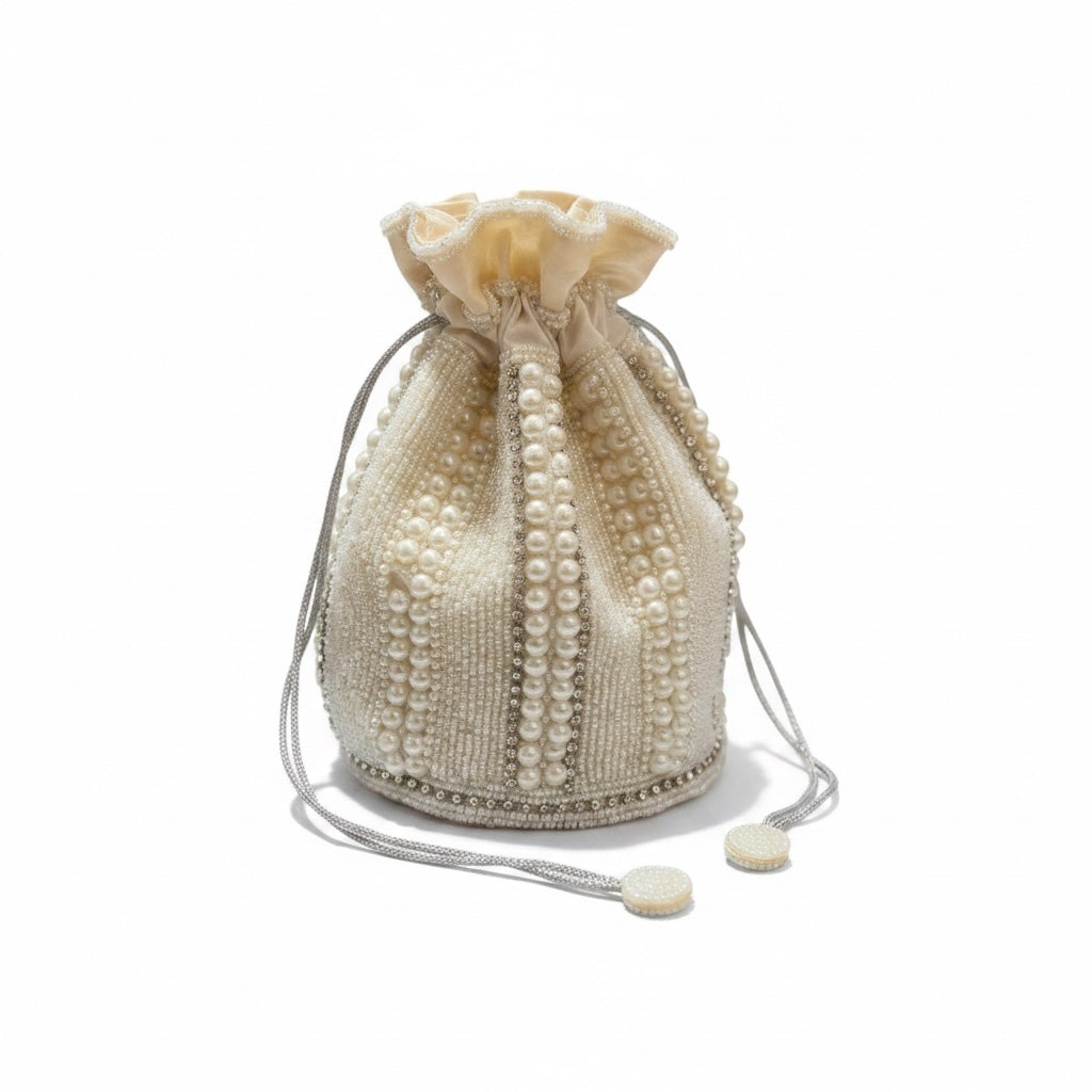 DT Heavy Beaded Potli Bags - Vintage India NYC