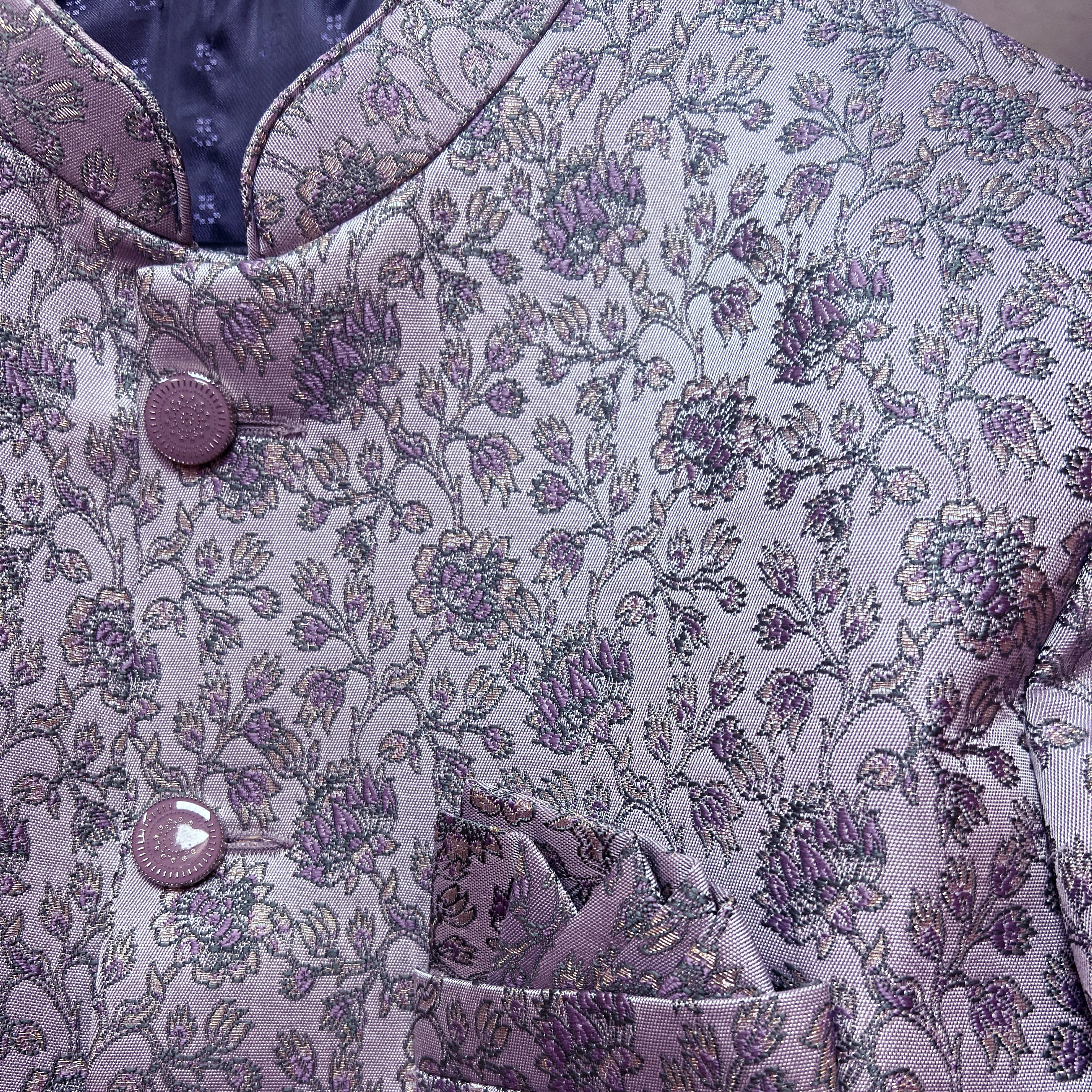 Pastel Floral Sherwani-Colors - Vintage India NYC