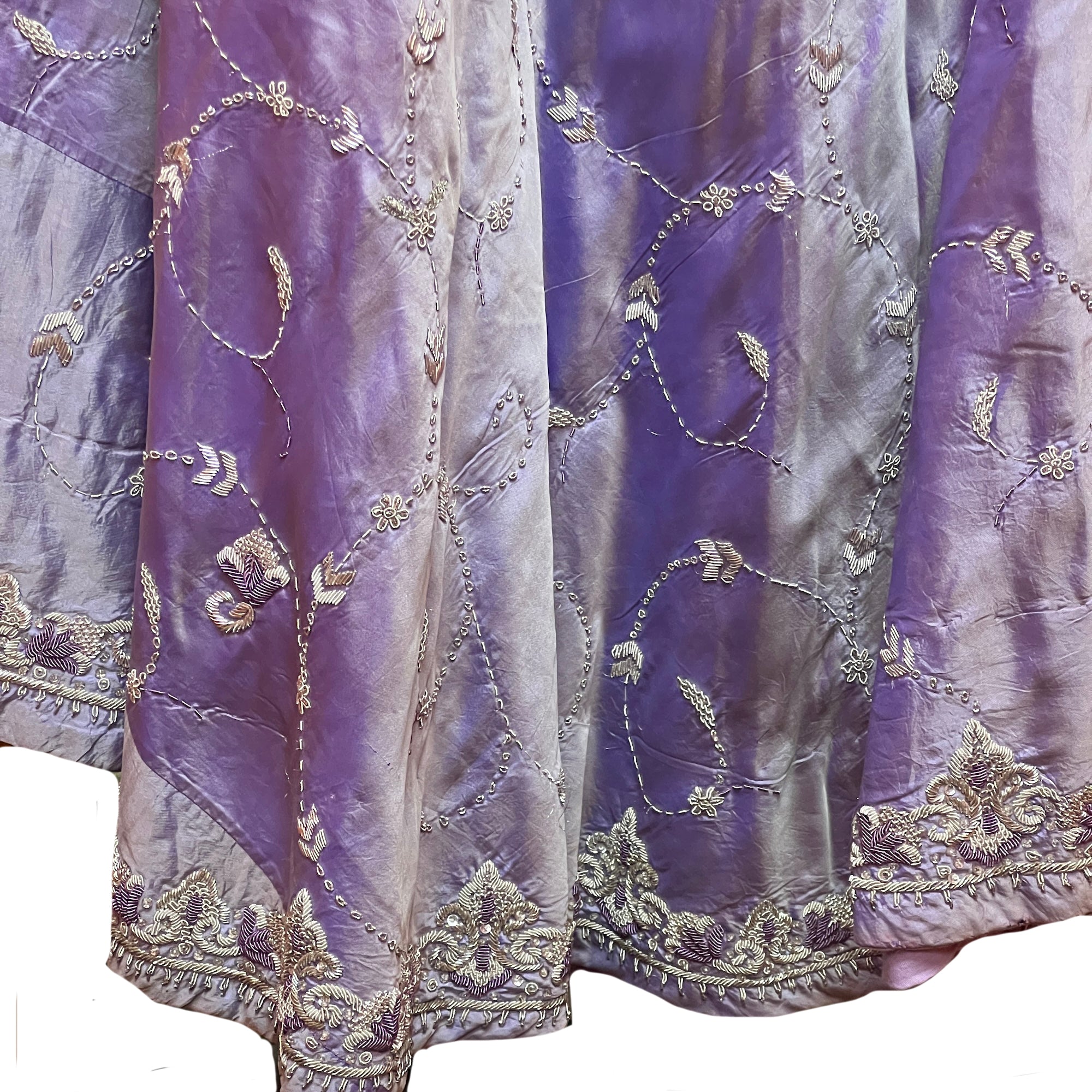 Vintage Silk Lavender Lehenga - Vintage India NYC