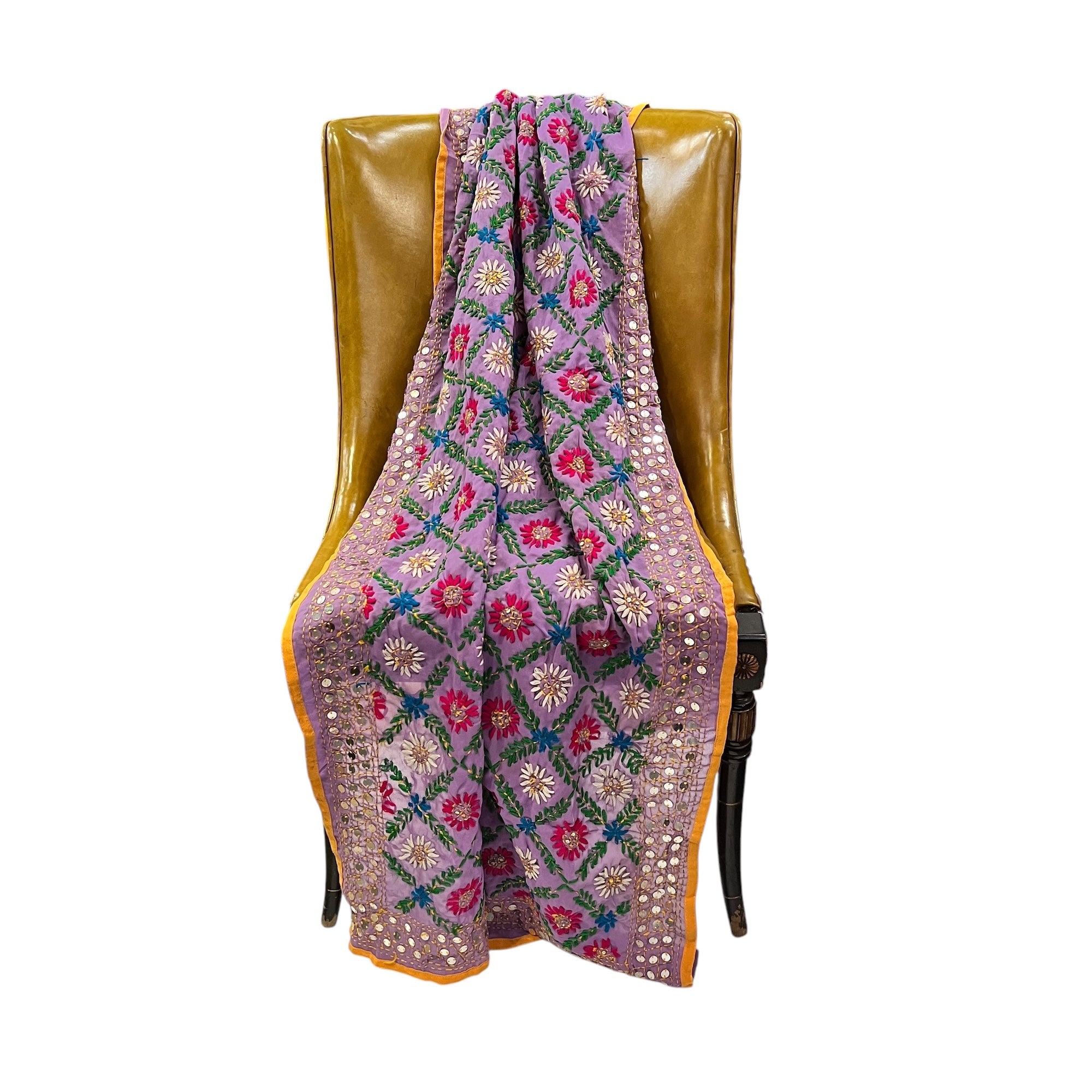 Phulkari Lavender Dupatta Shawl