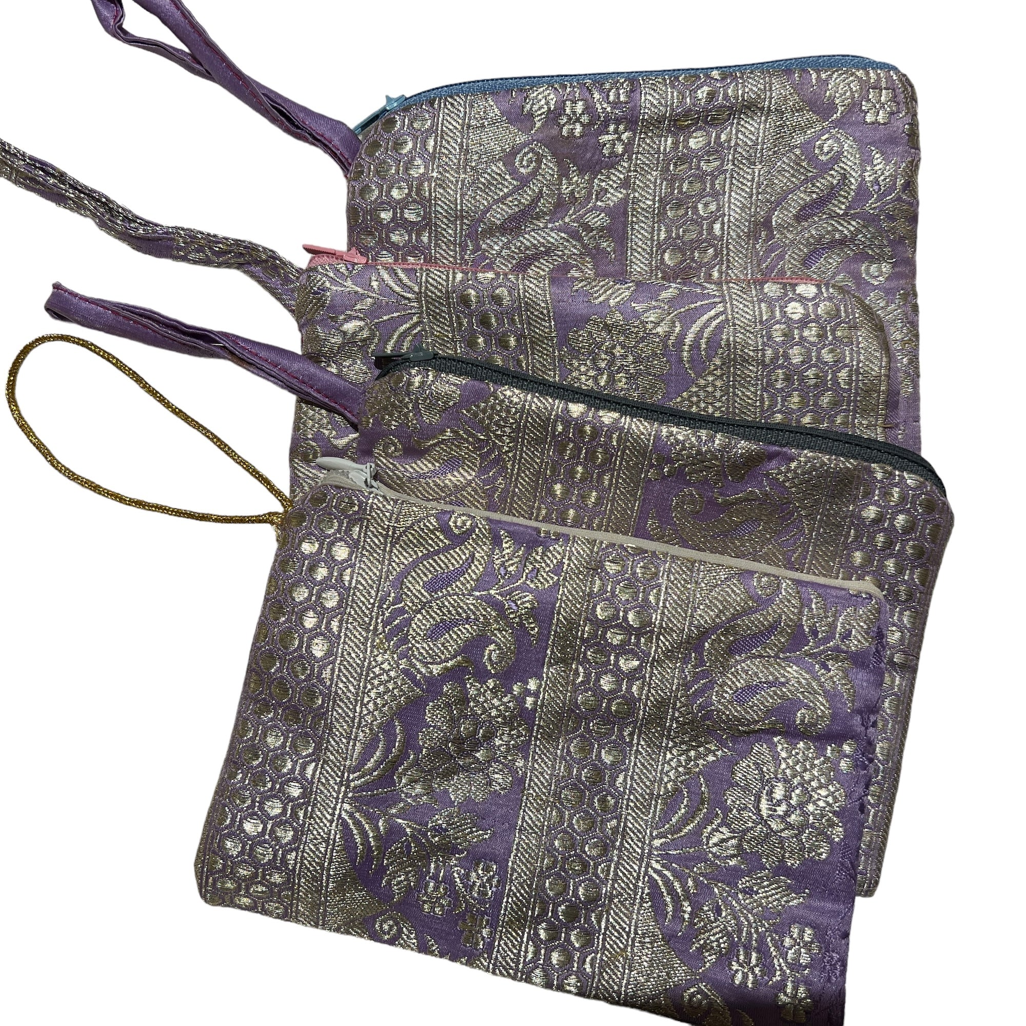 Vintage Sari Zip Pouch Bag Sm - Vintage India NYC