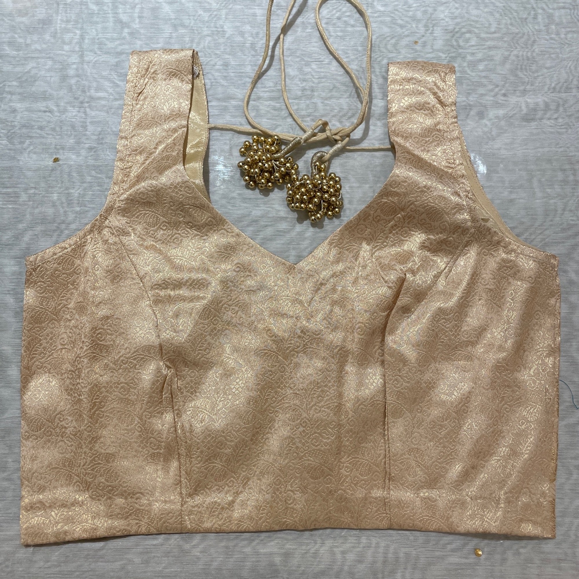 Brocade Saree Blouses-Size 30 - Vintage India NYC