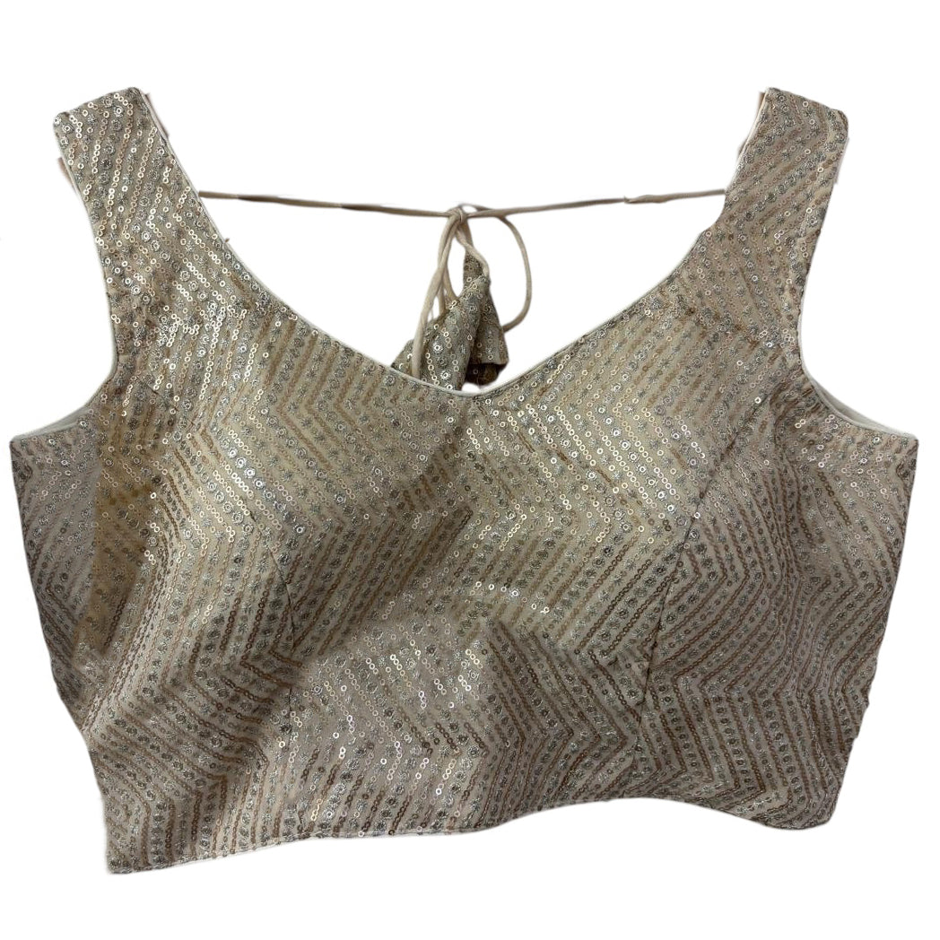 Sequin Zig Zag Choli Blouse-2 Colors