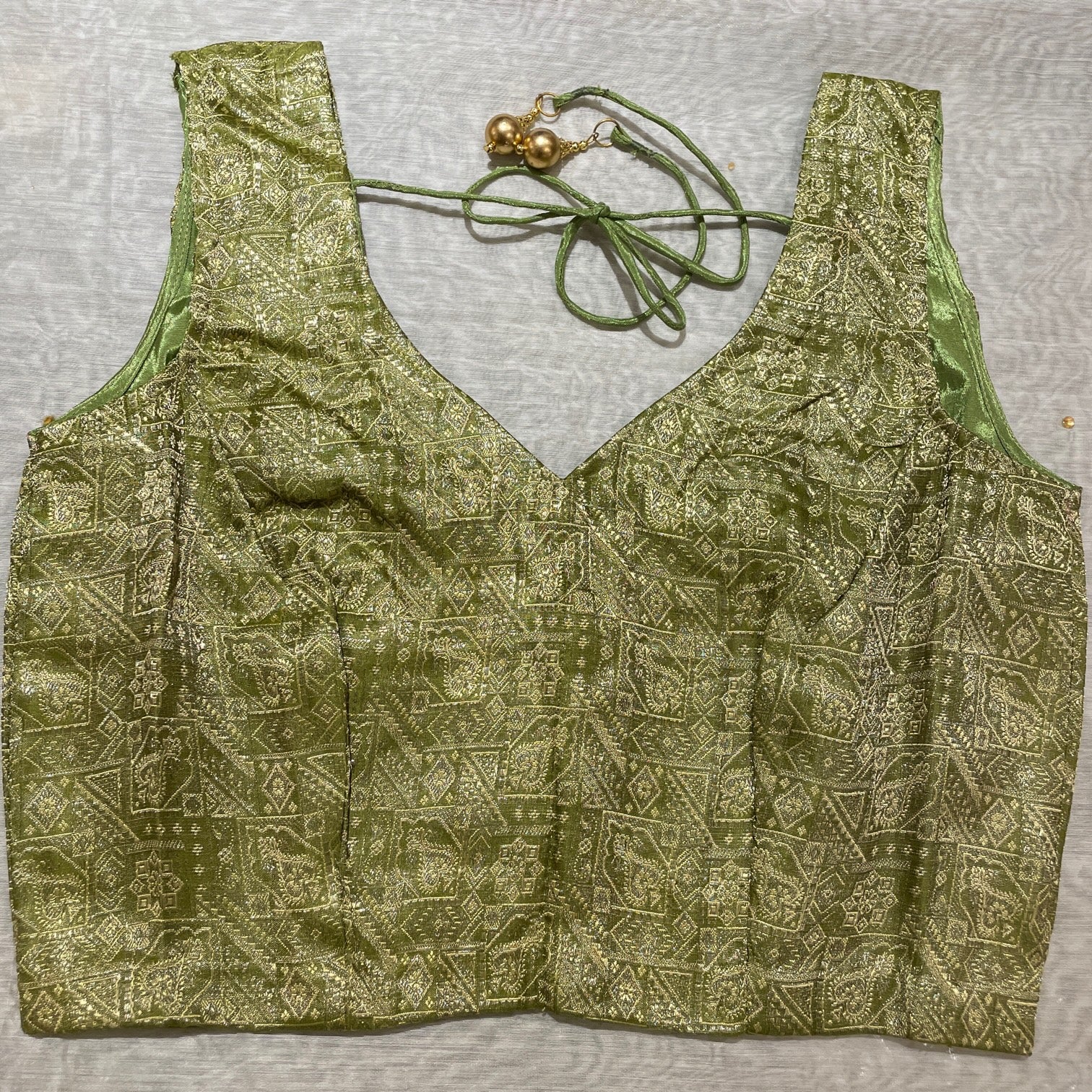 Brocade Saree Blouses-Size 32 - Vintage India NYC