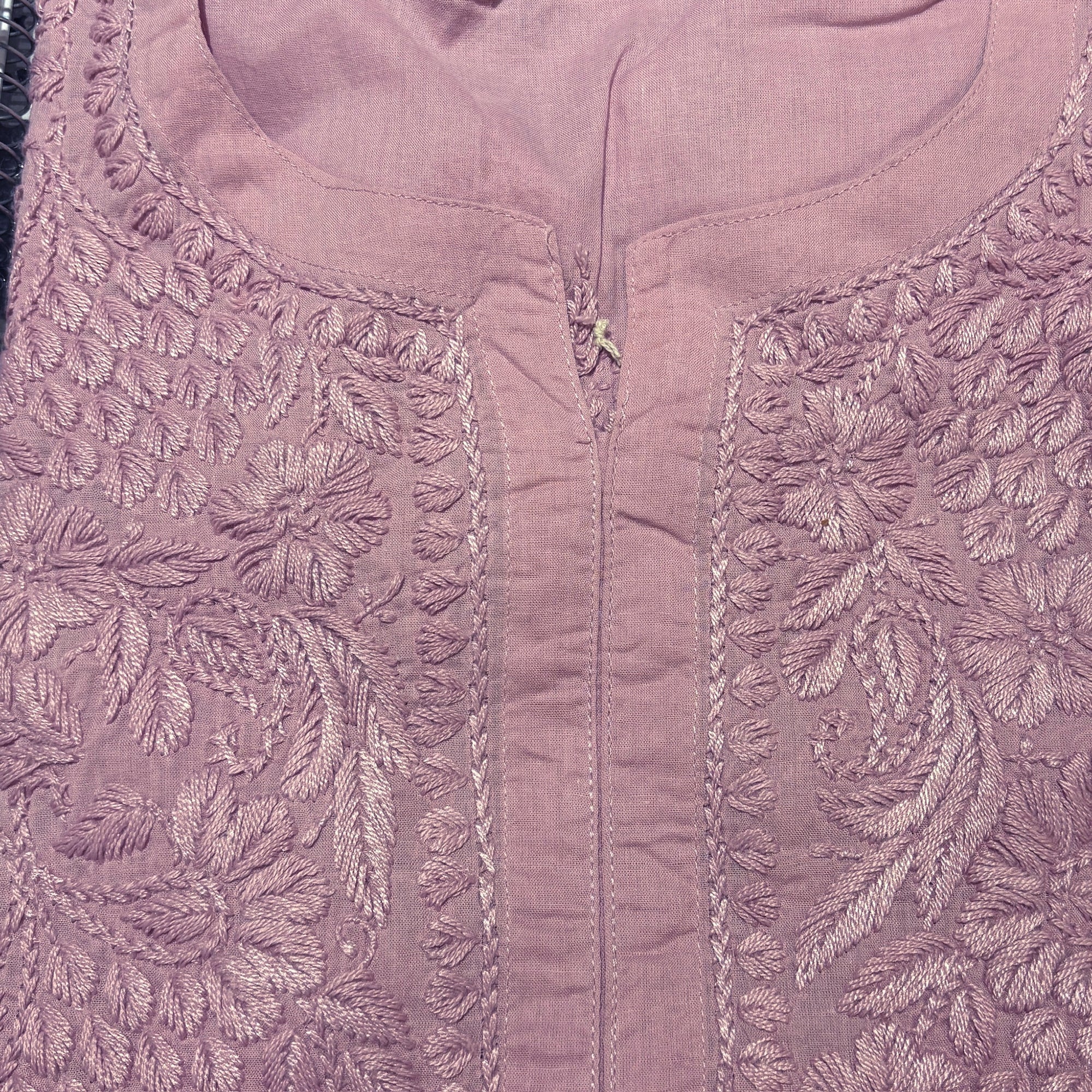 MA Short Embroidered Cotton Kurti-Size 52