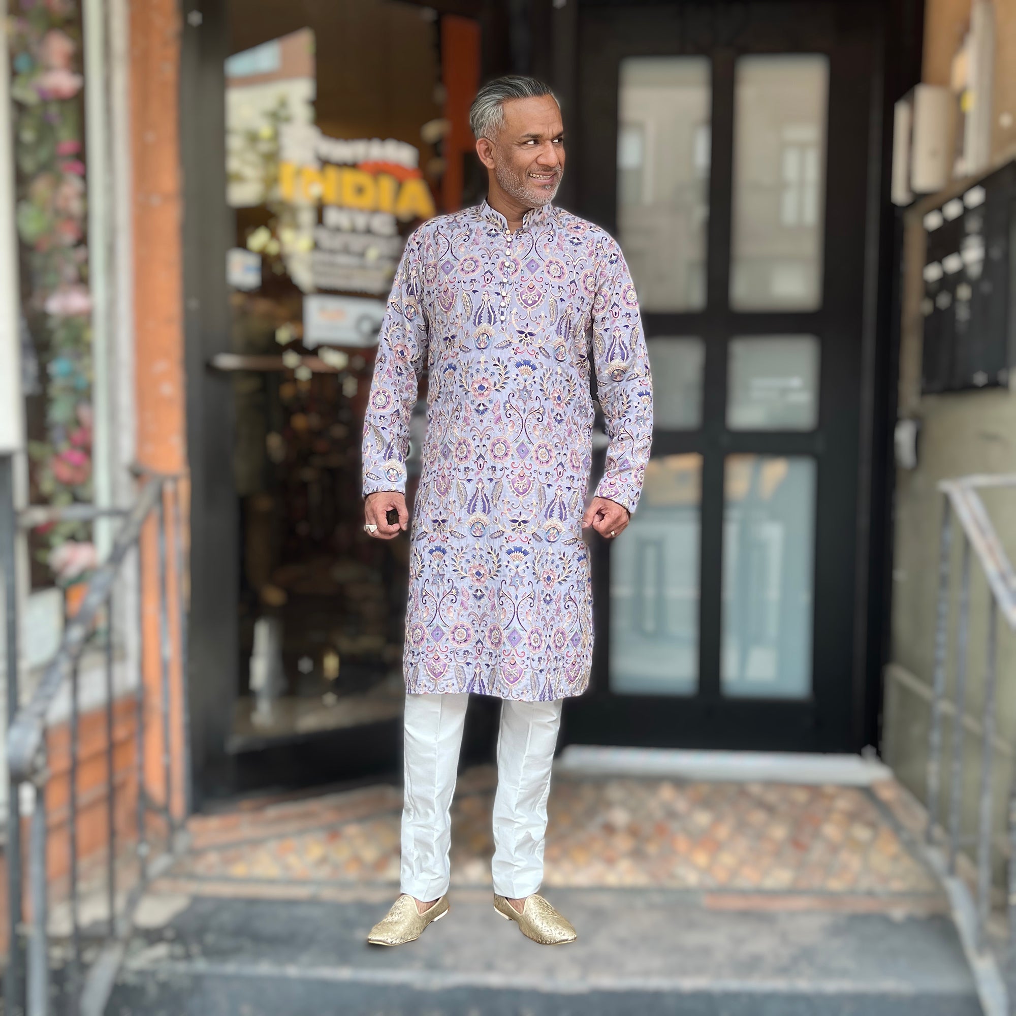 Dusty Lilac Floral Kurta