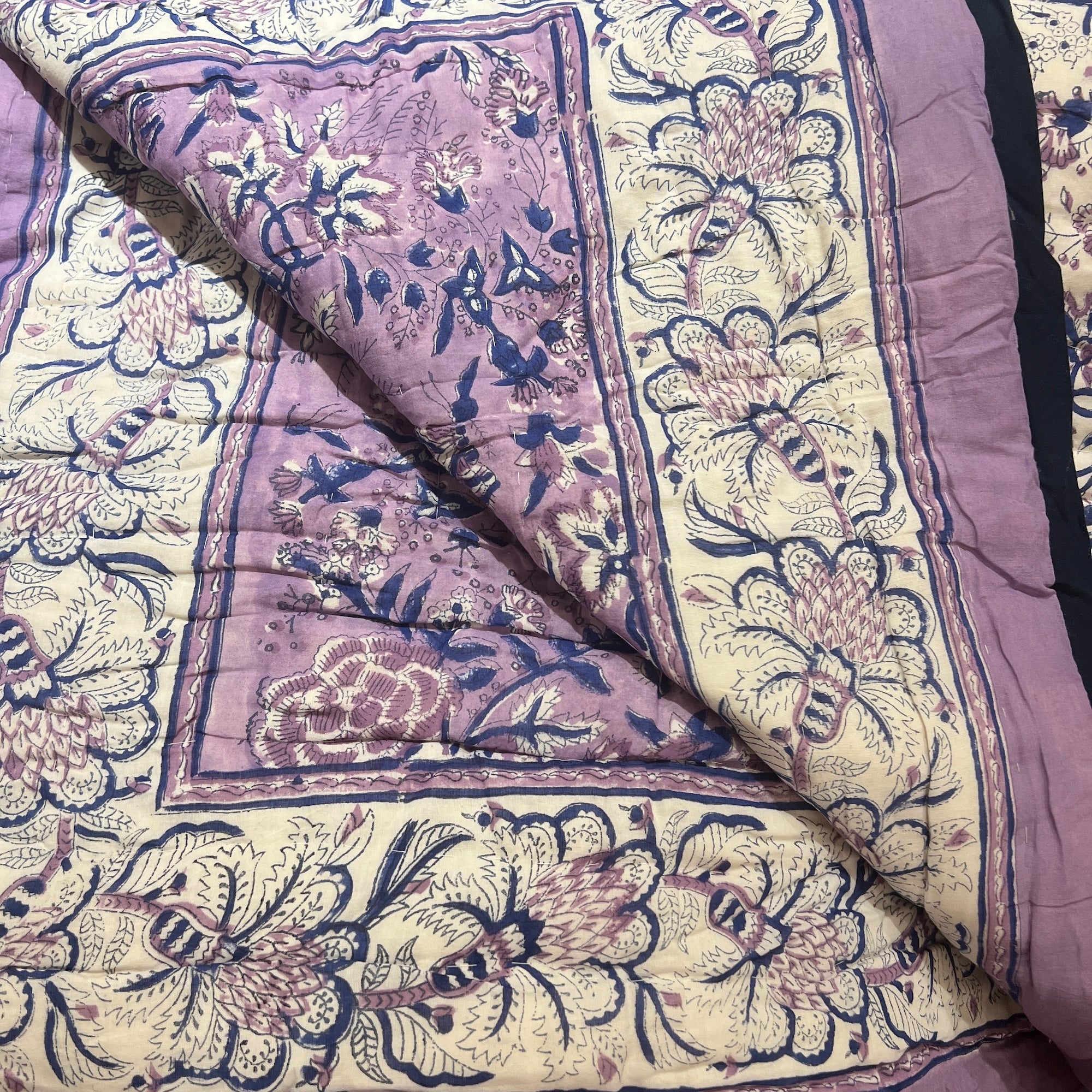 Reversible Hand Block Quilts-Twin-Various - Vintage India NYC