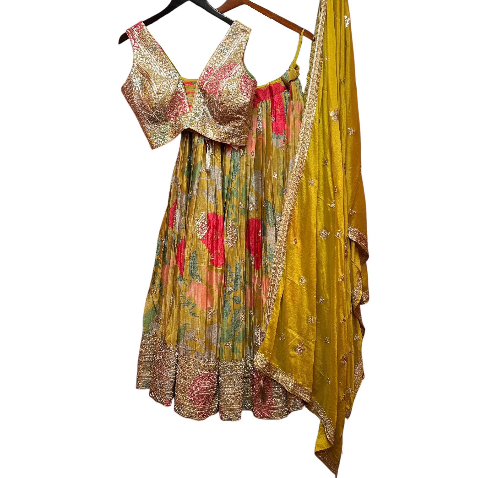 Floral Lehenga Sets-2 Colors - Vintage India NYC