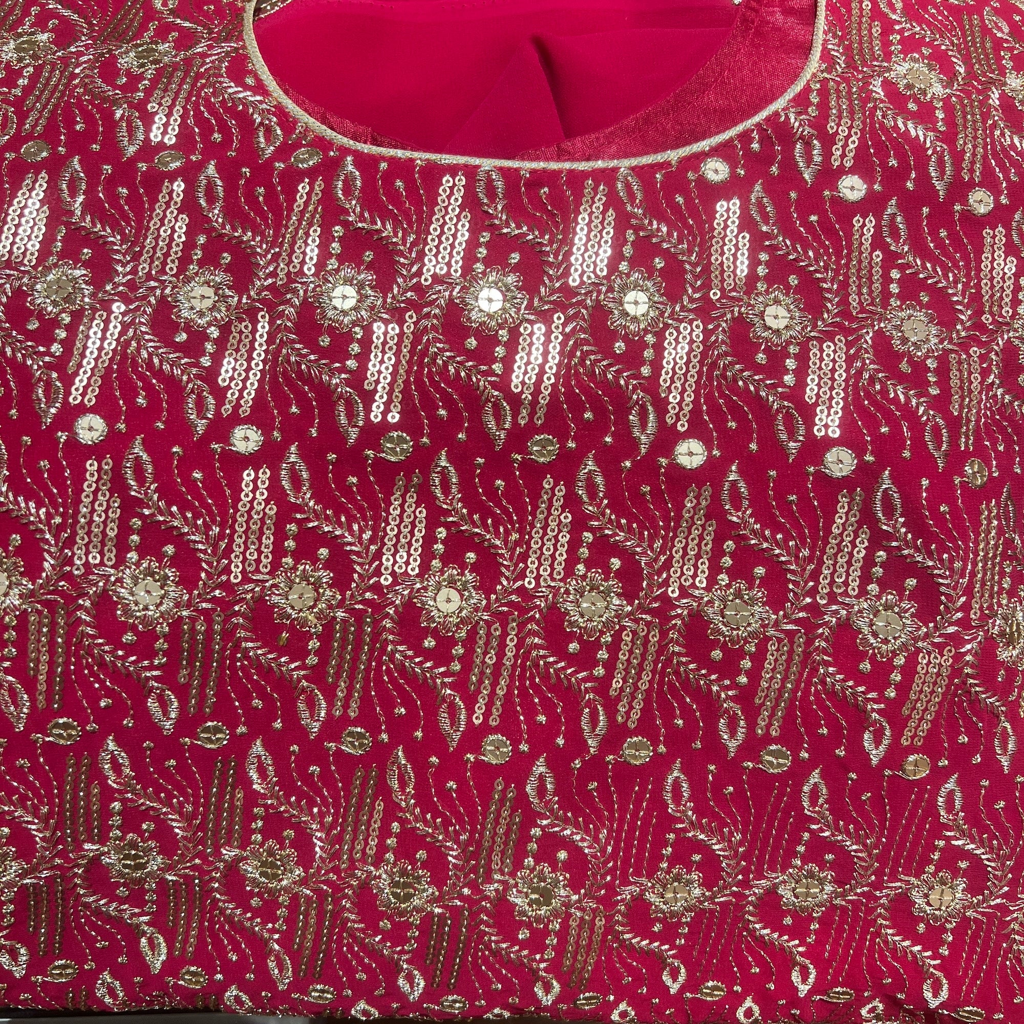 Plus Size Gold Sequin Gharara Set-3 Colors - Vintage India NYC