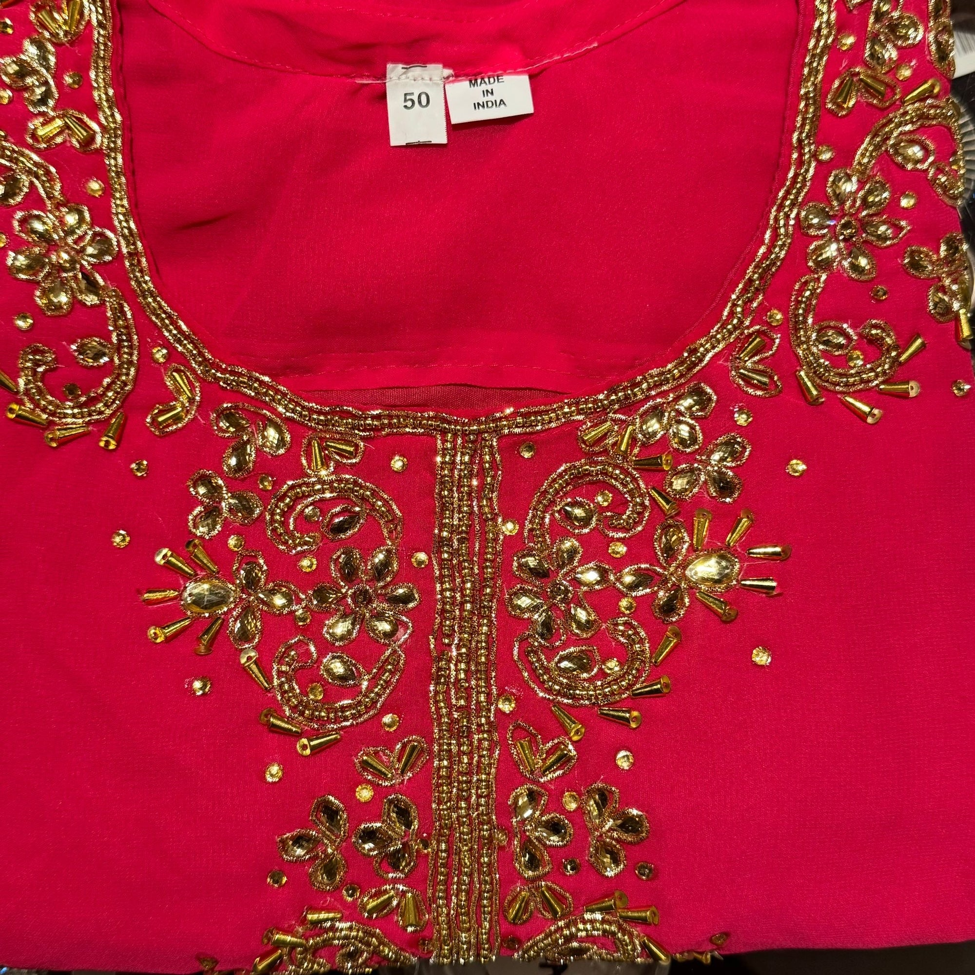 DT Georgette Kurti Size 50 & 52 - Vintage India NYC