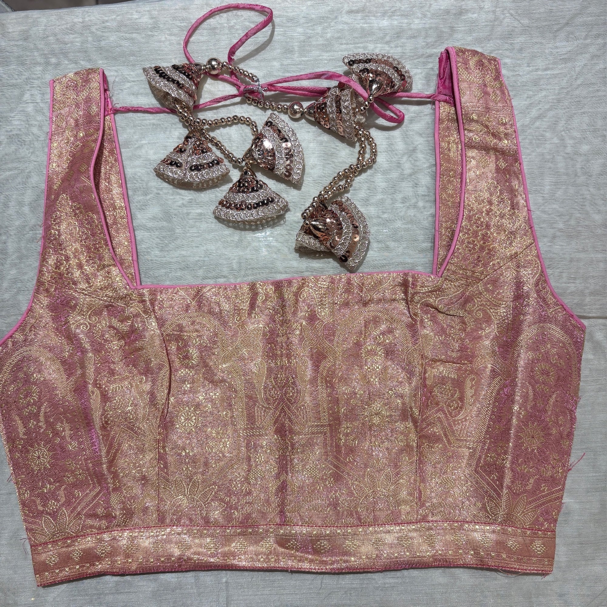 Brocade & Embroidered Saree Blouses 25-Size 30 - Vintage India NYC