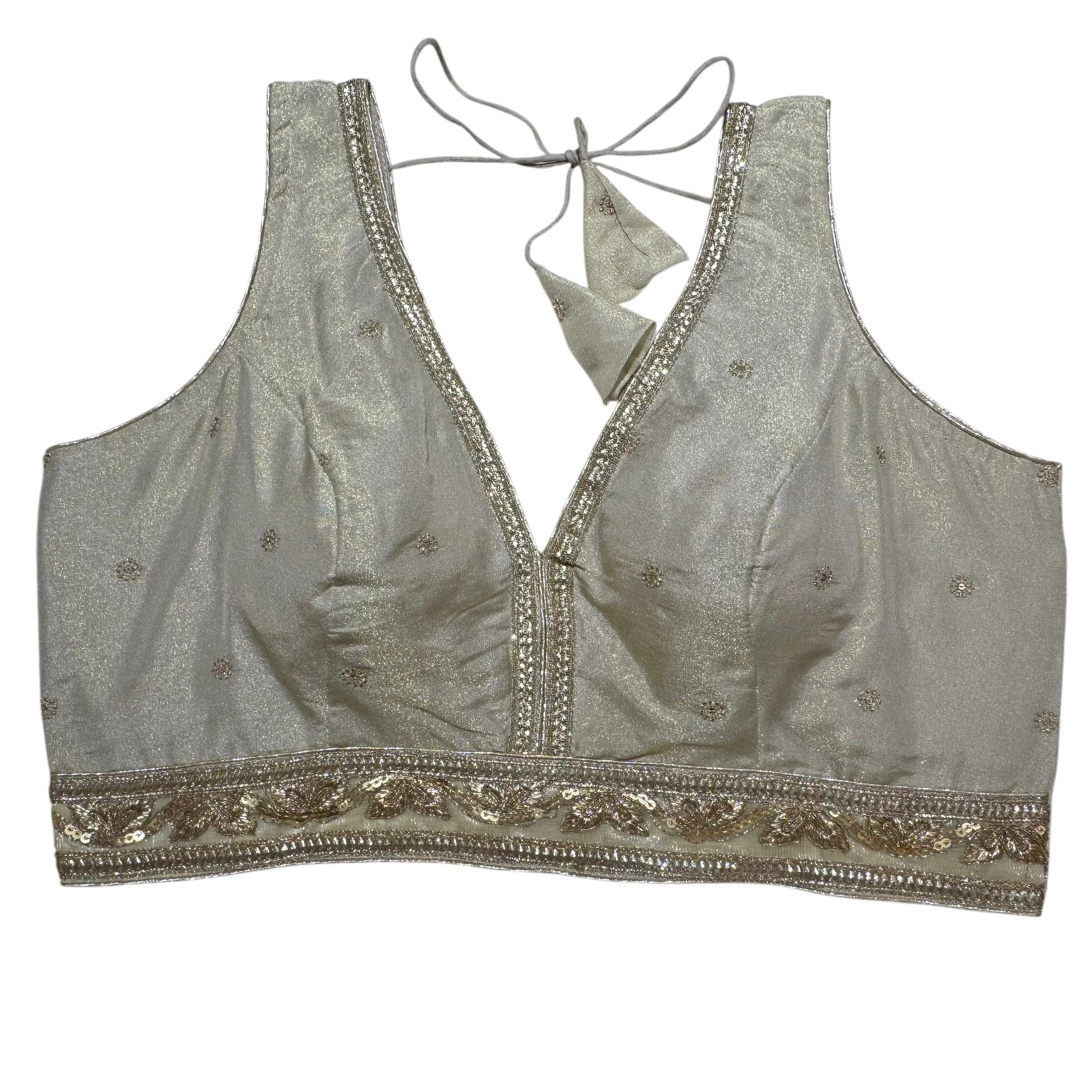 V Neck Silk Flower Blouse-Many Colors