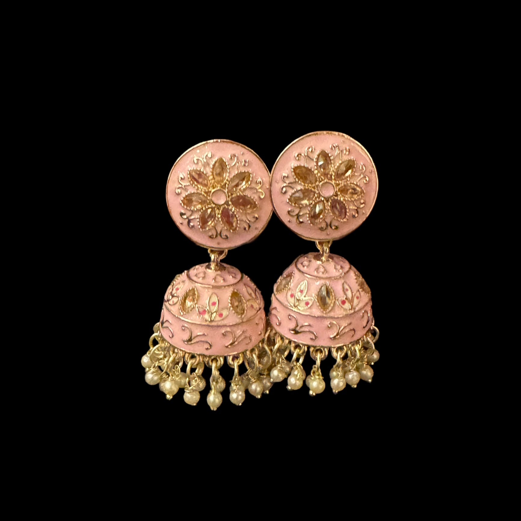 DT Meenakari Jhumka Earrings-Many Colors