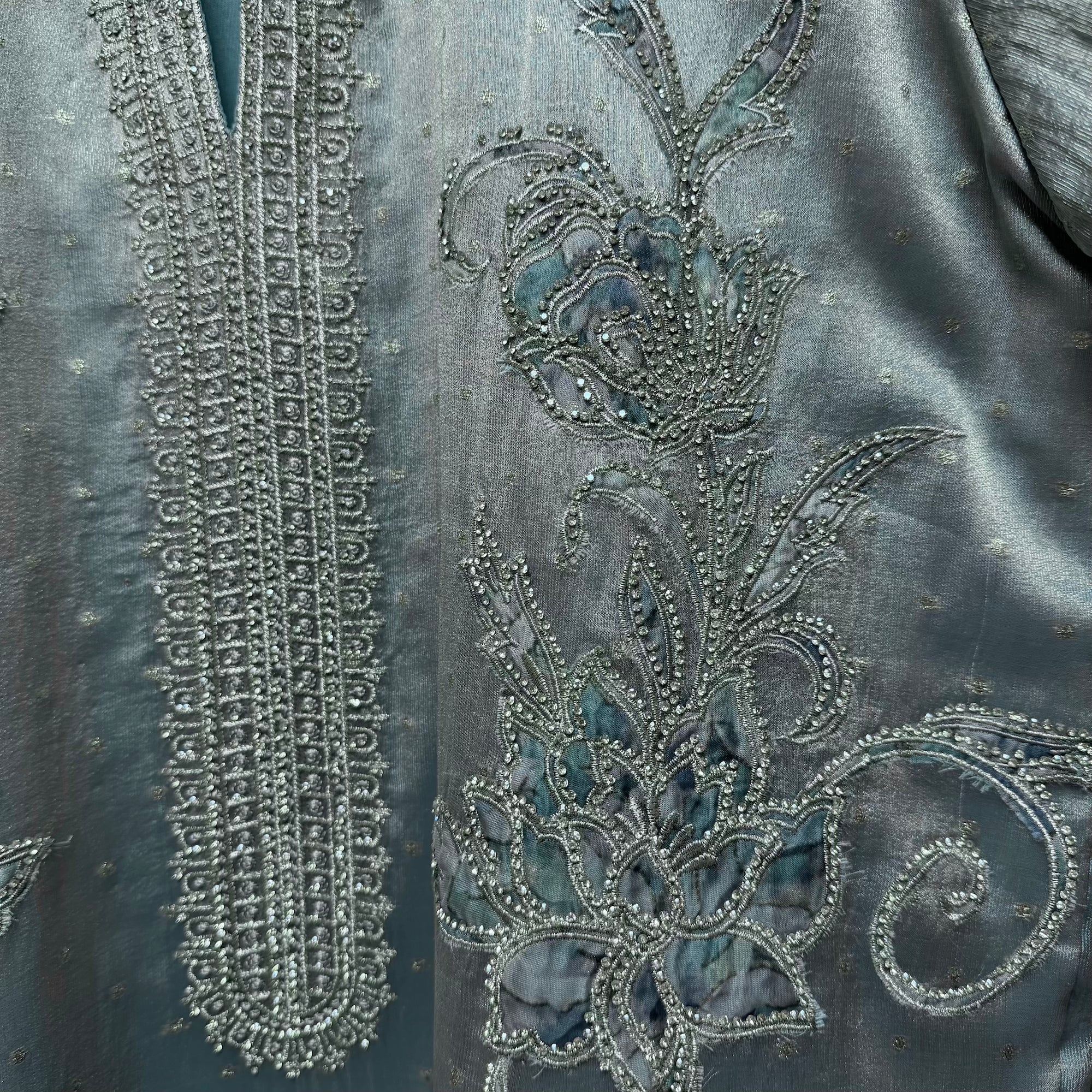 Lt. Pistachio Full Embroidered Kurta