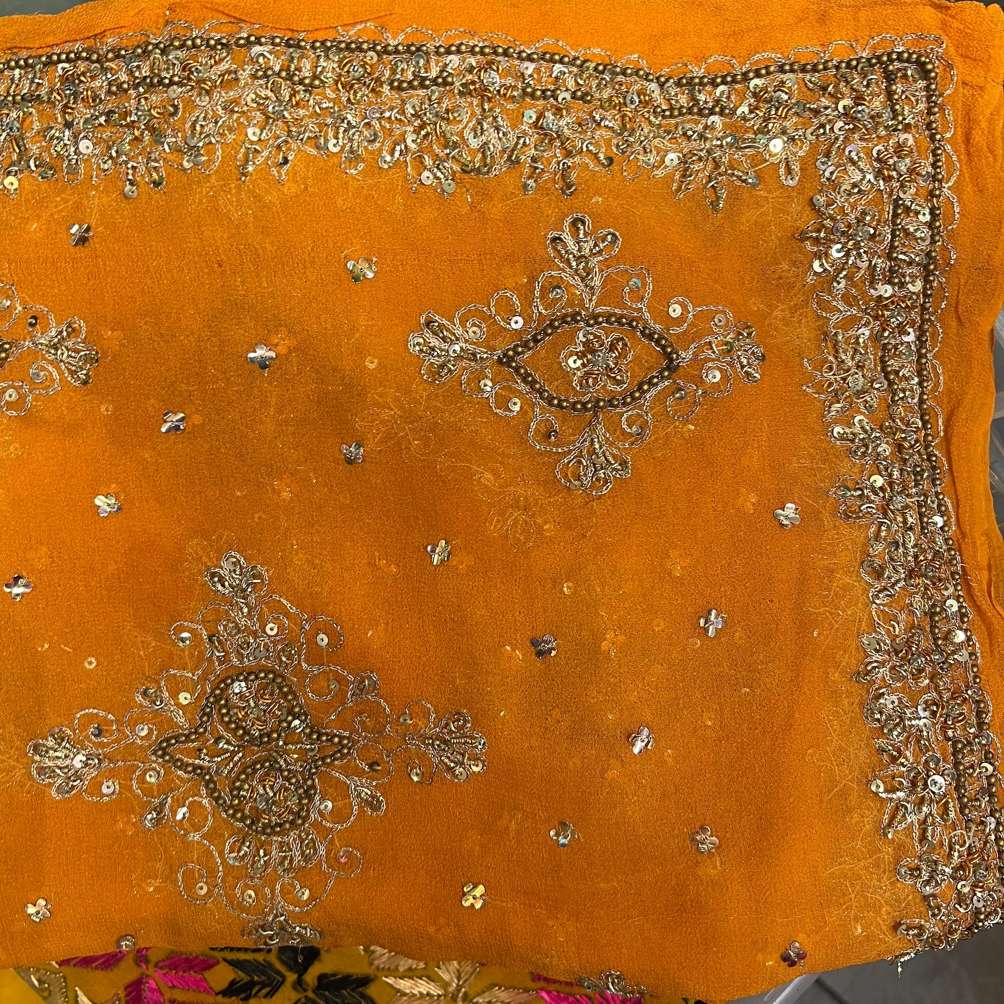 Mango Heavy Work Dupatta - Vintage India NYC