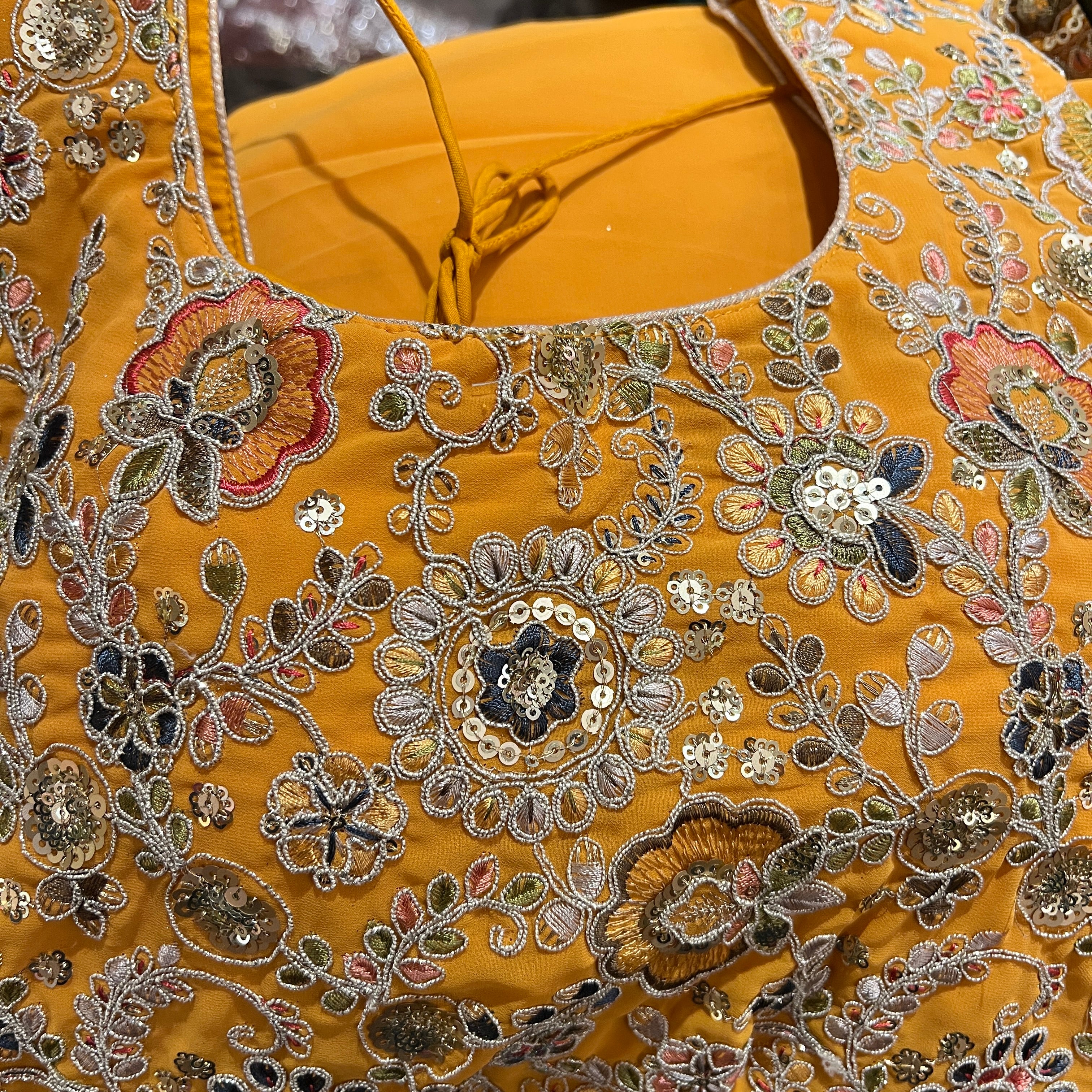 Embroidered Floral Gharara Sets-Colors
