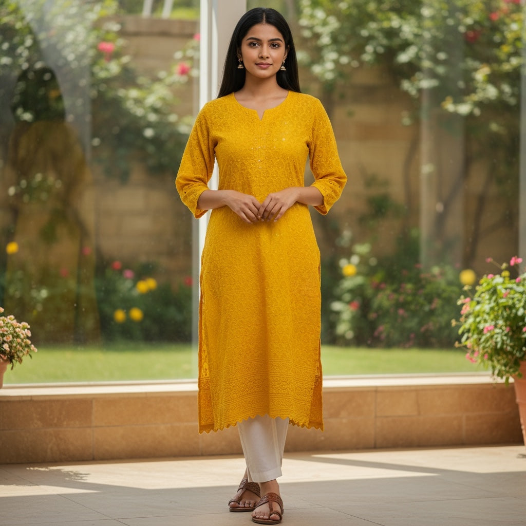 Mango Lucknowi Kurta-Womans