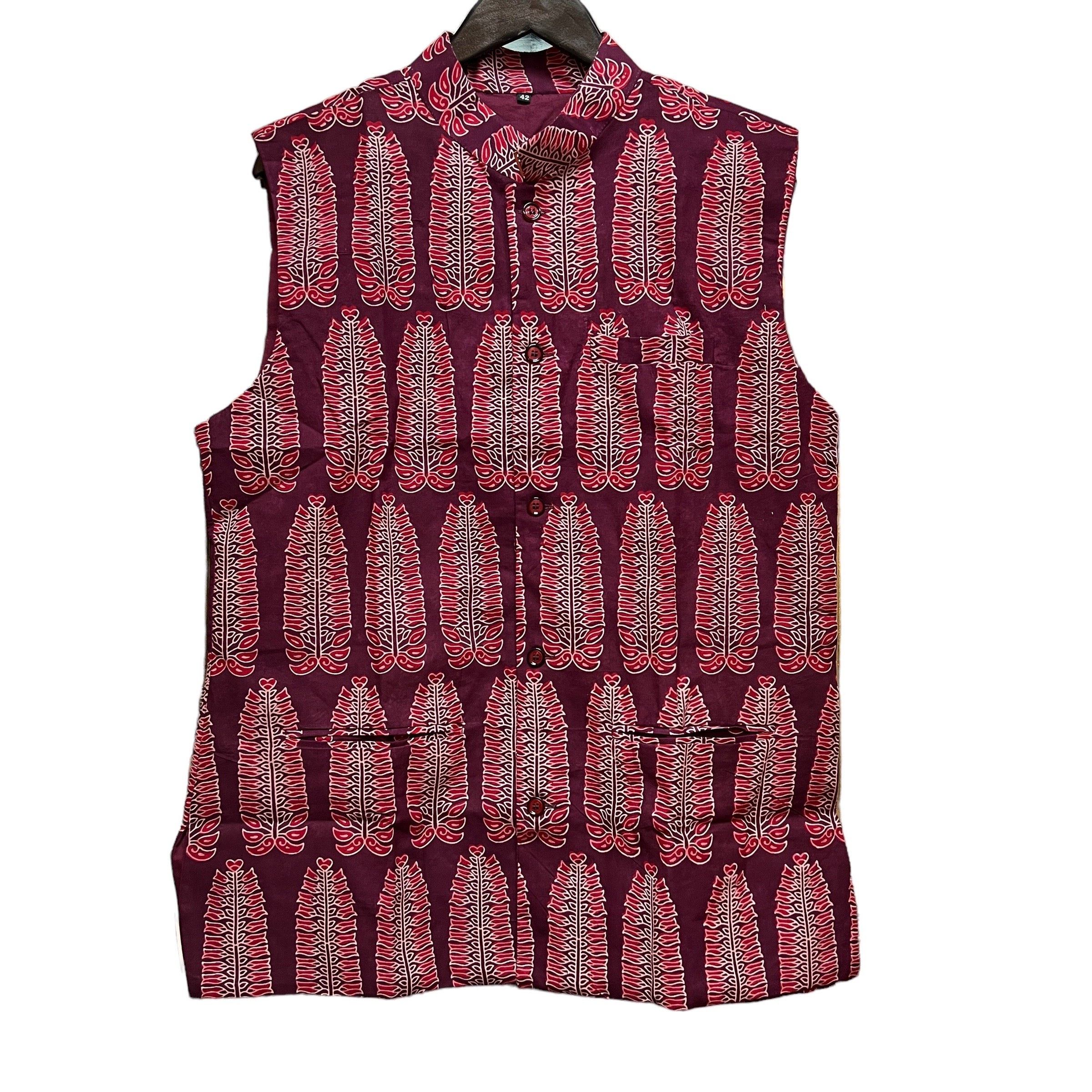 Cotton Block Print Vests-4 Styles - Vintage India NYC