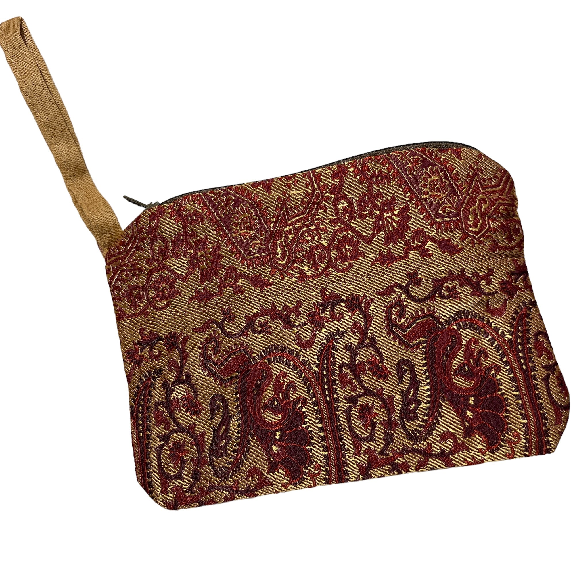 Vintage Sari Zip Pouch Bag Sm - Vintage India NYC