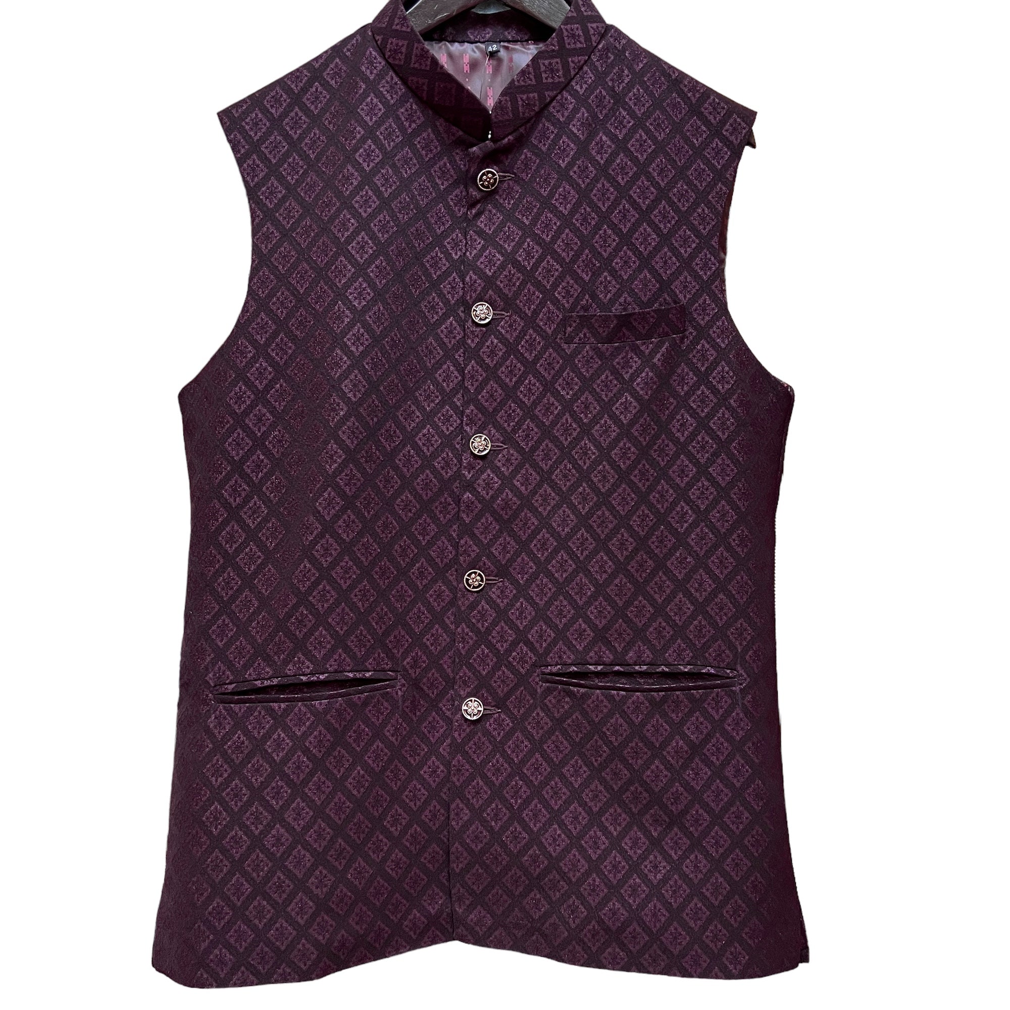 YD Jacquard Vest-2 Colors - Vintage India NYC