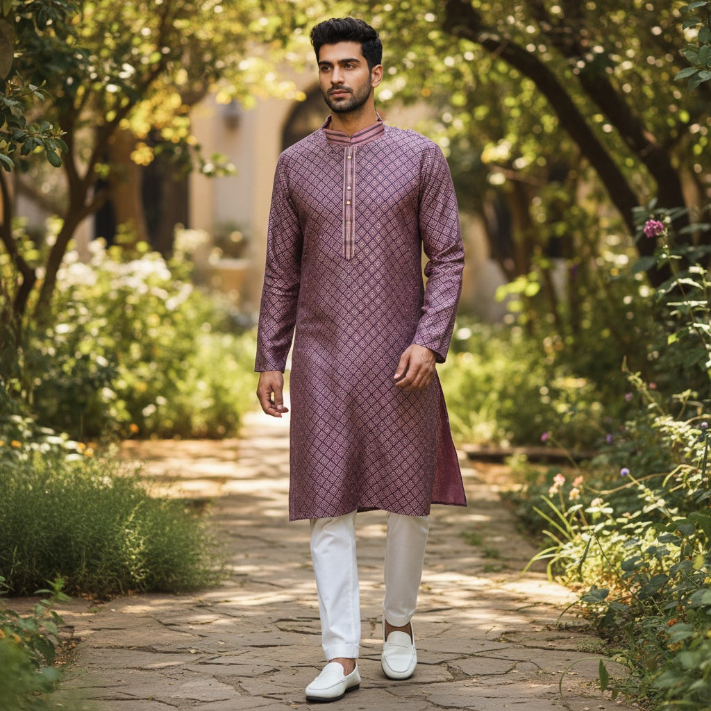 Diamond Herringbone Kurta-Colors