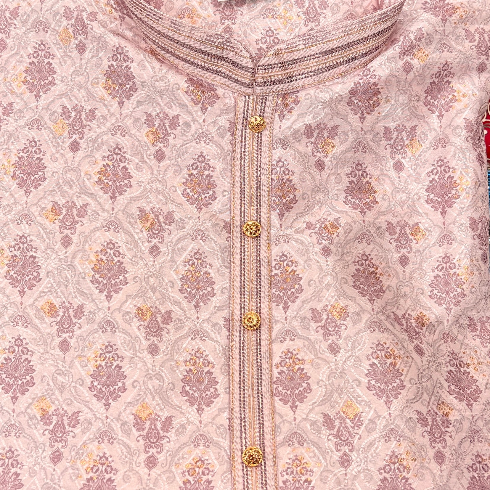 YD Chandelier Jacquard Kurta-3 Colors - Vintage India NYC