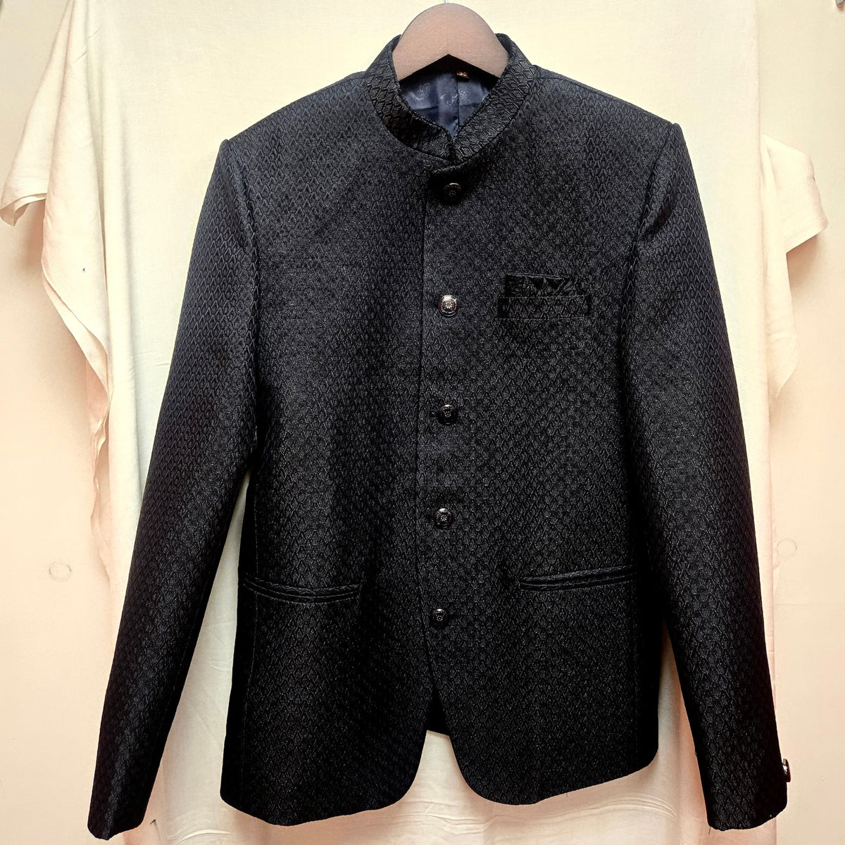 Midnight Blue Small Diamond Jodhpuri Jacket