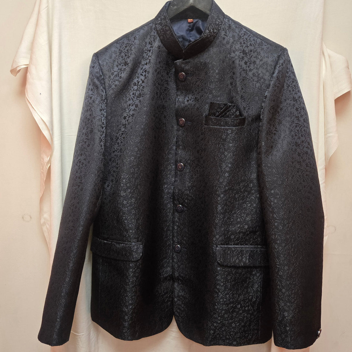 Midnight Blue Floral Jodhpuri Jacket