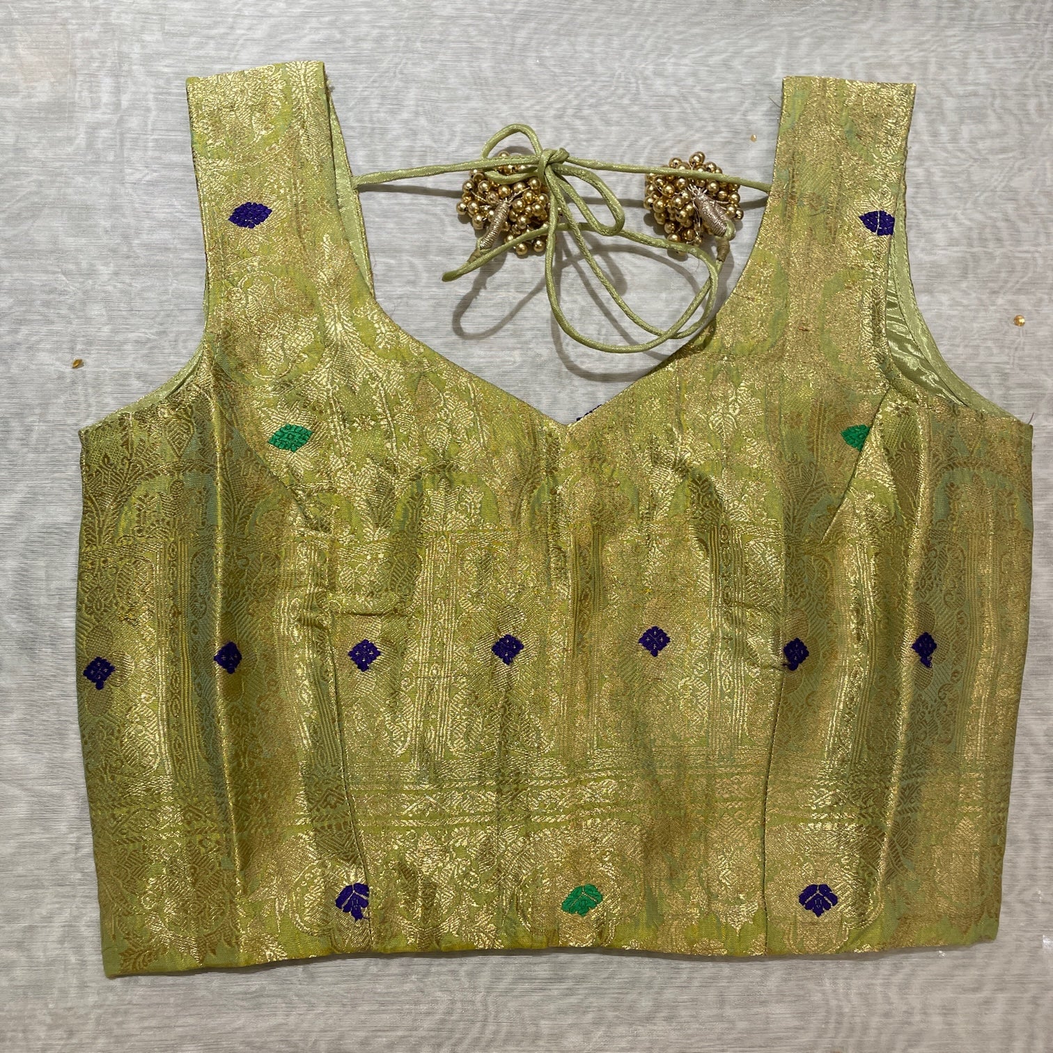 Brocade Saree Blouses-Size 32 - Vintage India NYC
