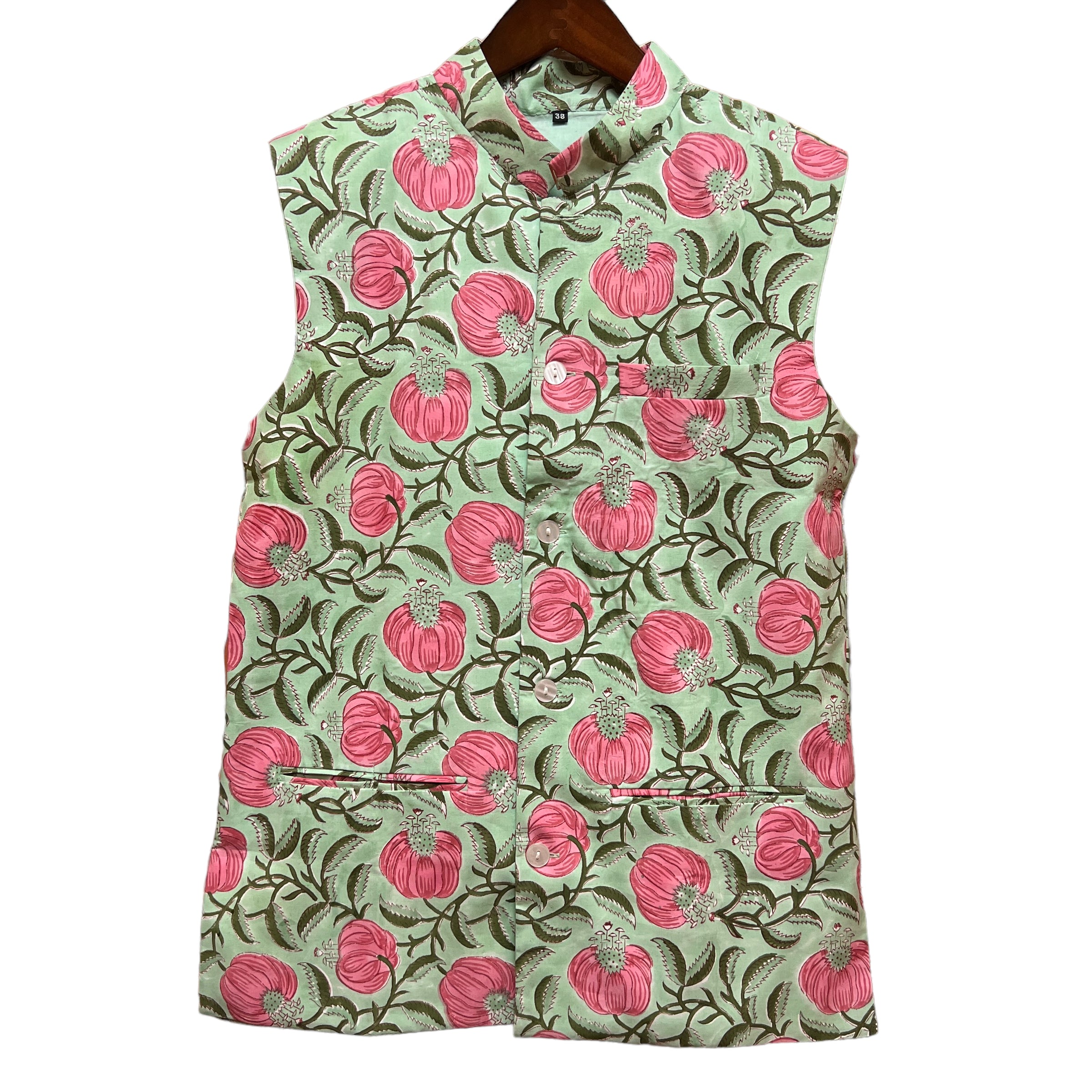 Cotton Block Print Vests-4 Styles - Vintage India NYC