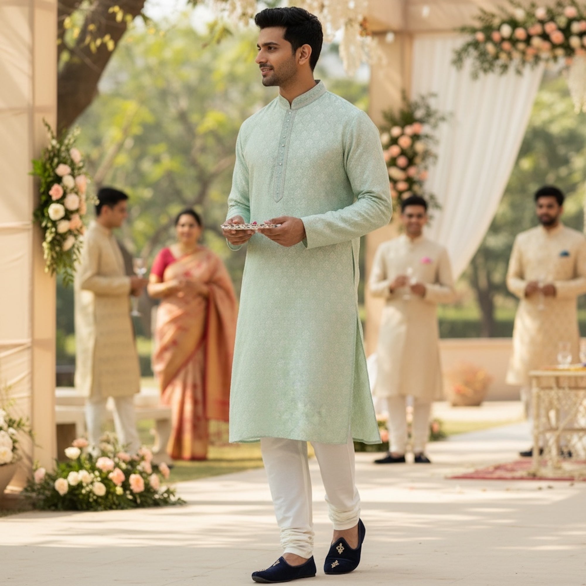 Mint Ornamental Kurta