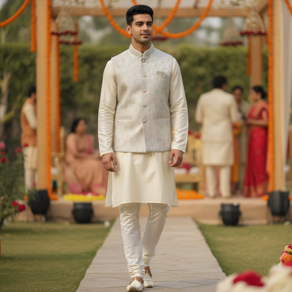 Mint Pink Vest - Vintage India NYC