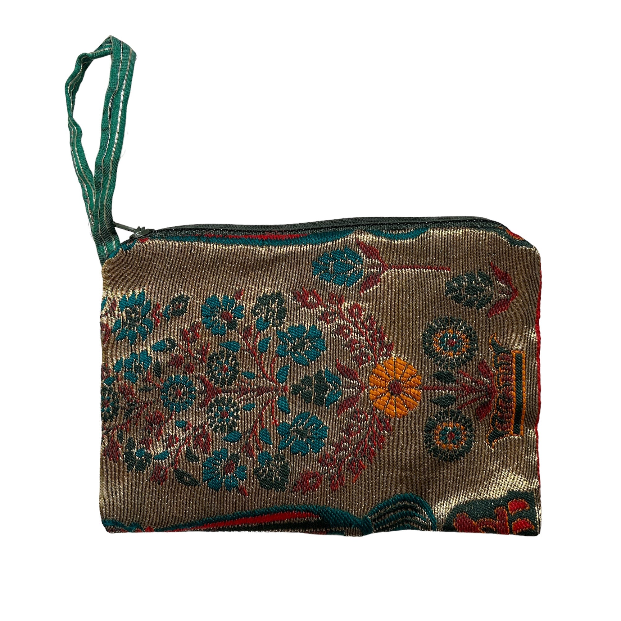 Vintage Sari Zip Pouch Bag Sm - Vintage India NYC