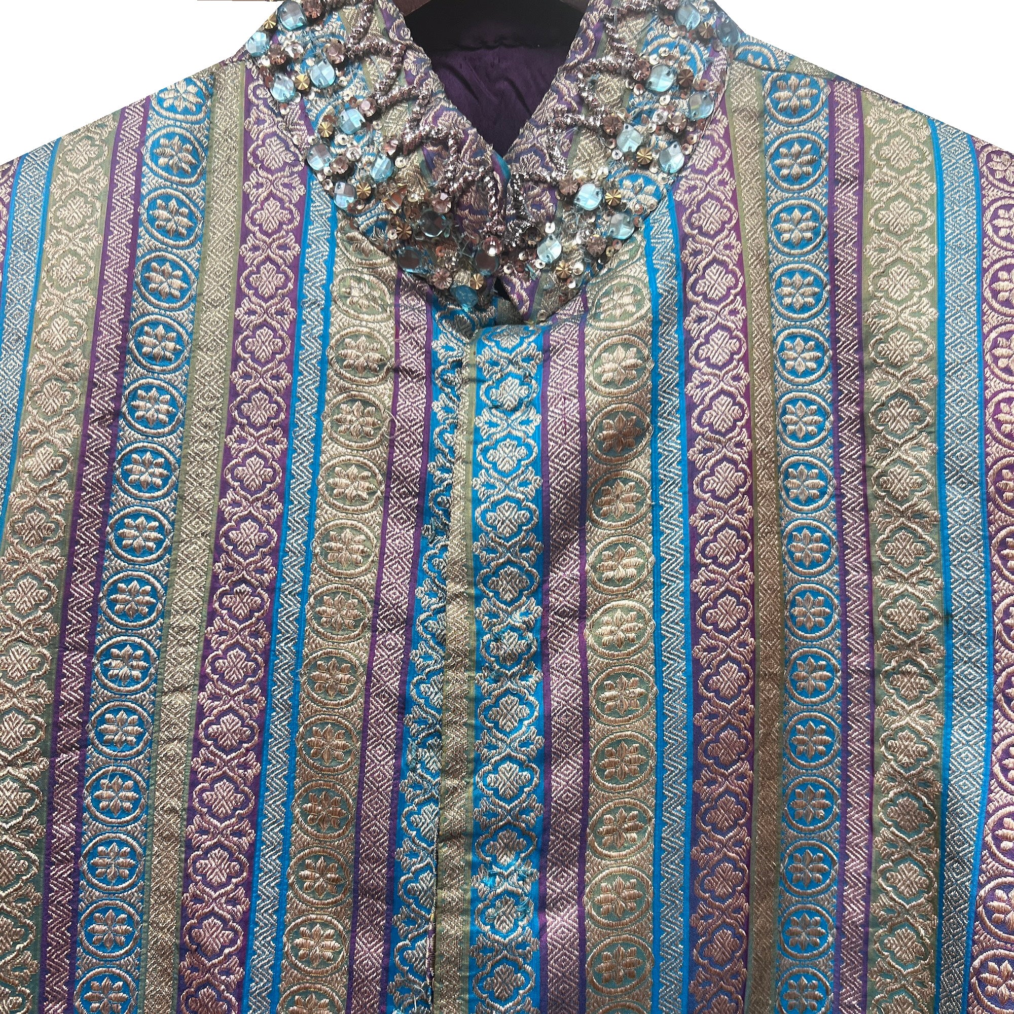 Silk Multicolor Brocade Sherwani