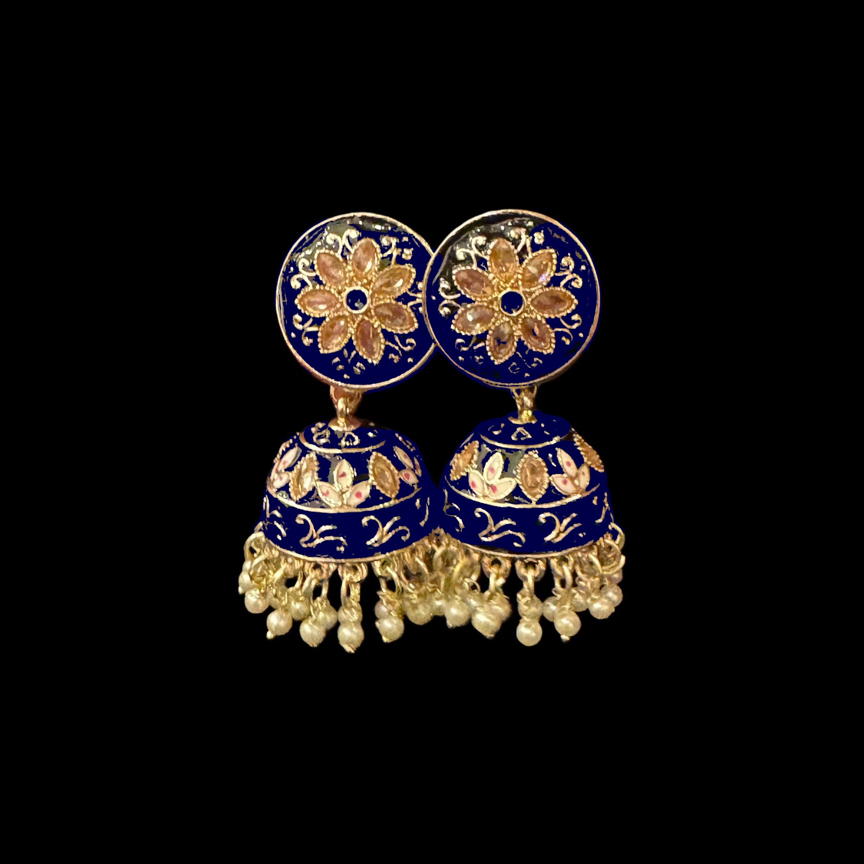 DT Meenakari Jhumka Earrings-Many Colors