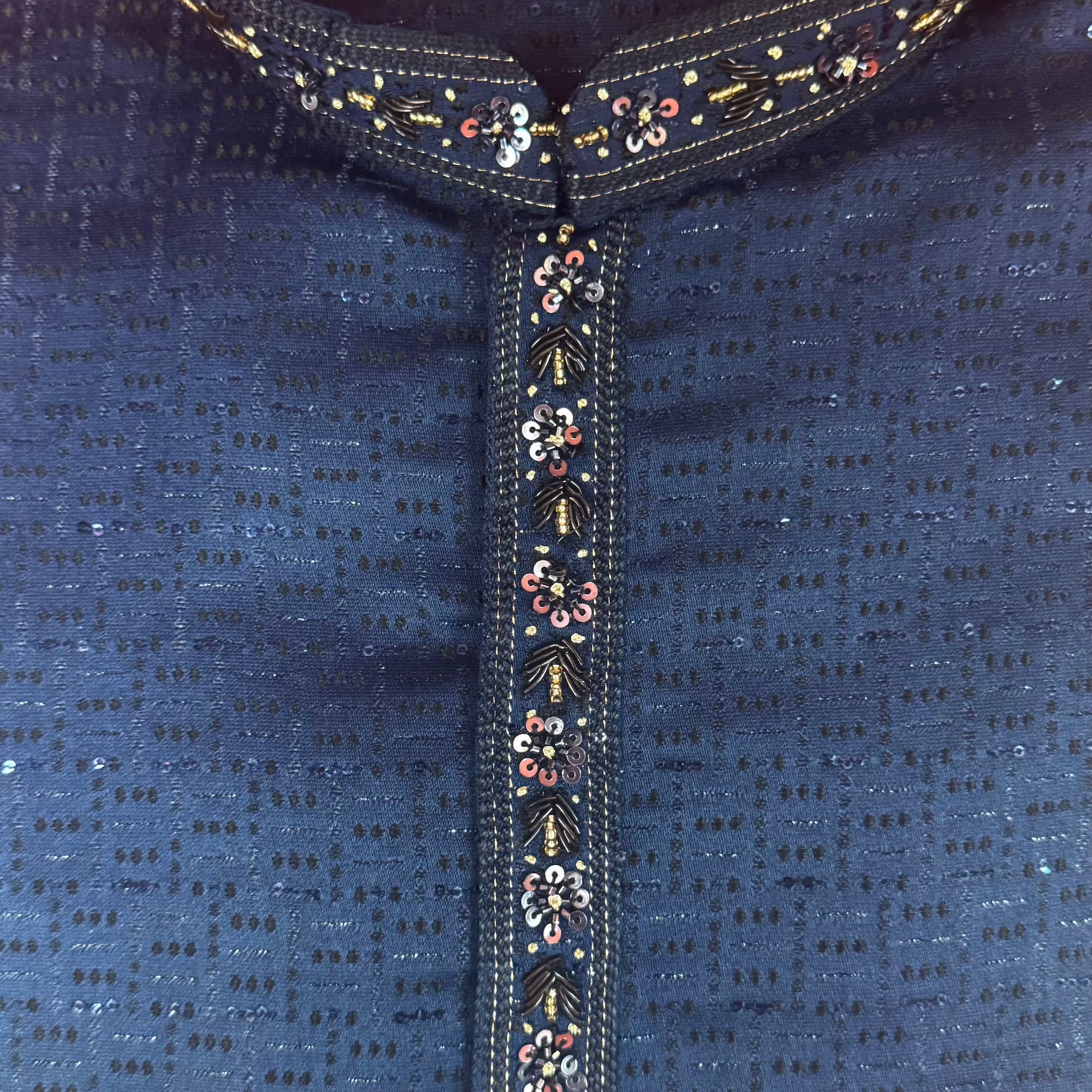 YD Embroidered Mini Sequin Kurtas-2 Colors - Vintage India NYC