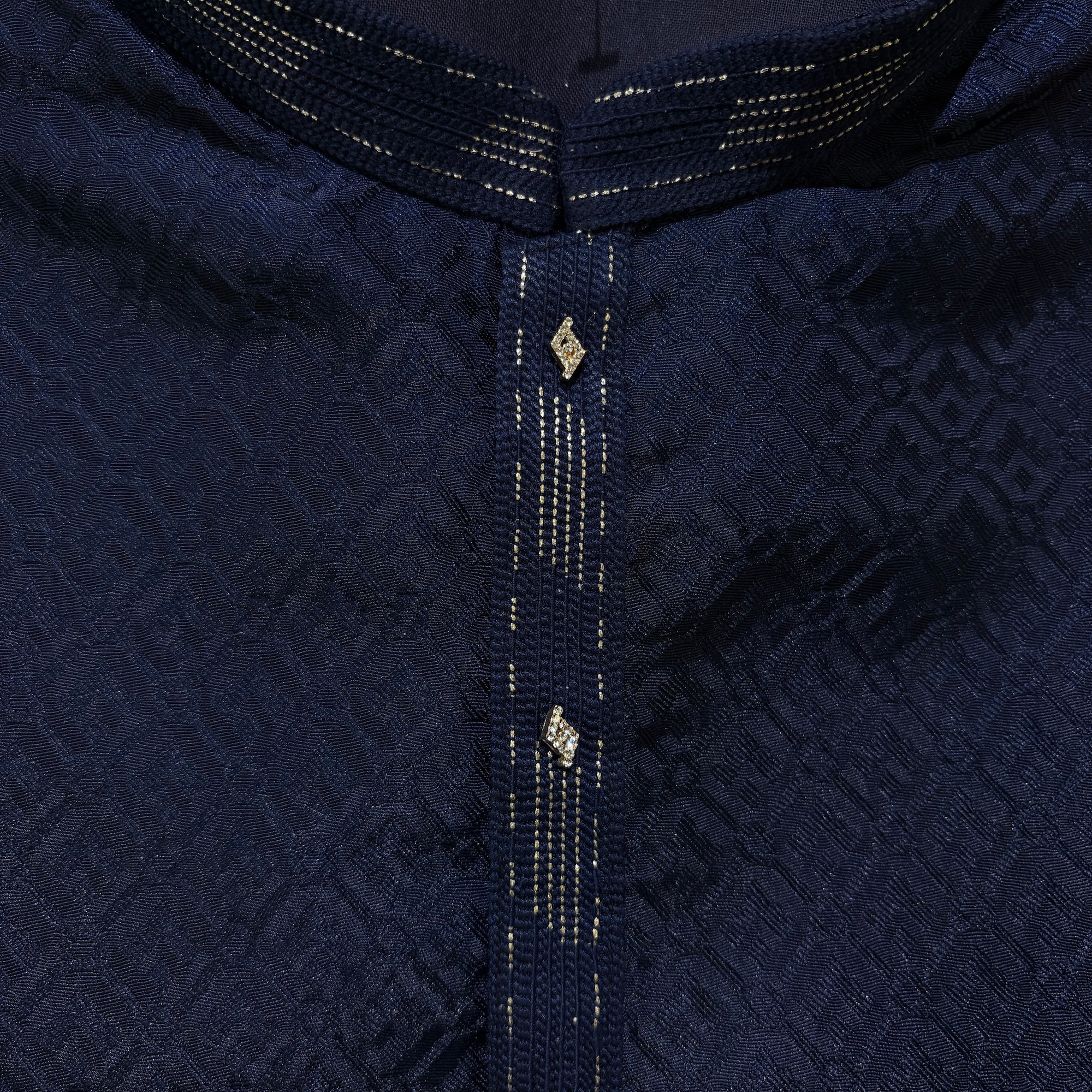 Big & Tall Lotus Flower Jacquard Kurta-Colors
