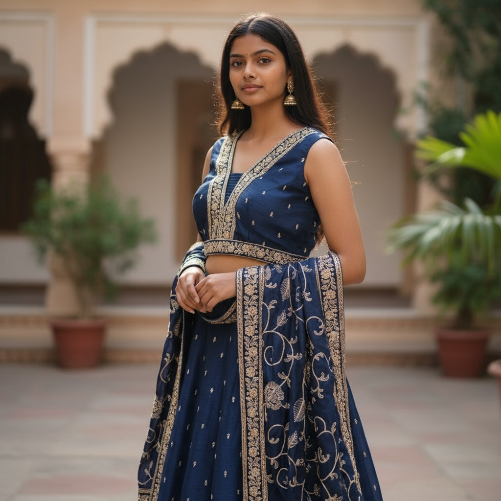 Embroidered Lehengas-2 Colors