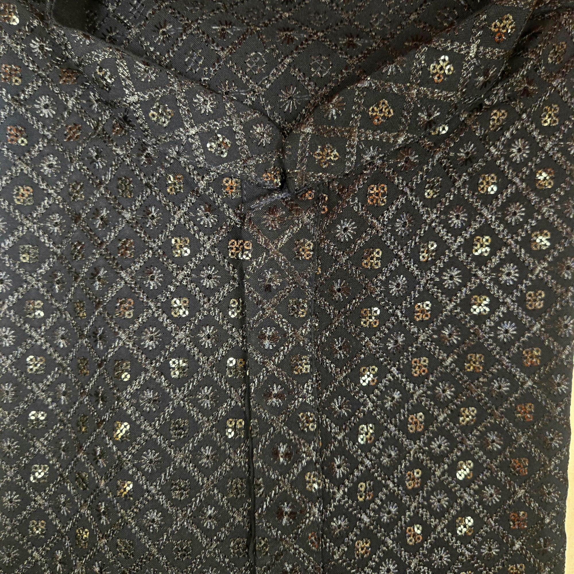 Navy Diamond Sequin Kurta