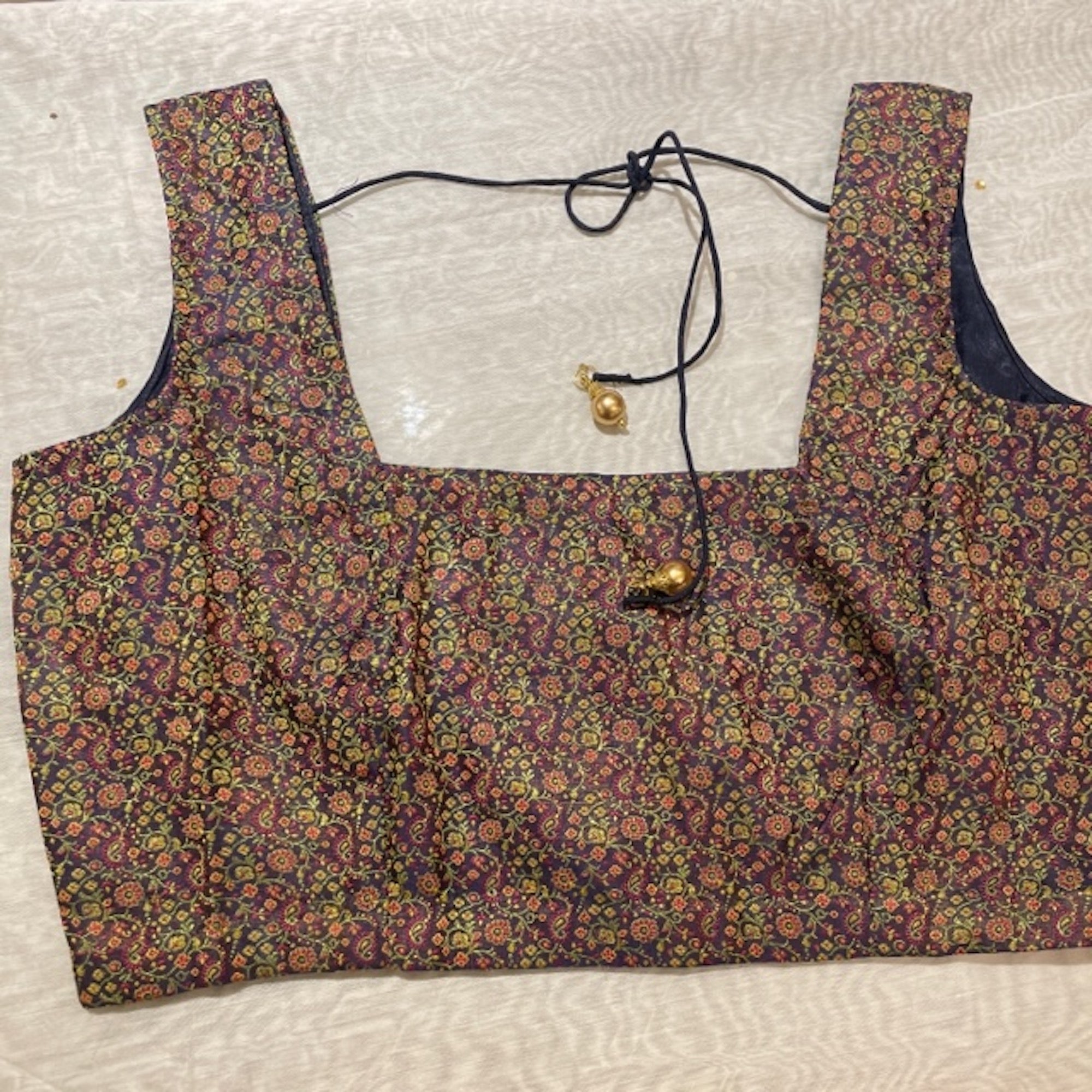 Brocade Saree Blouses-Size 40 - Vintage India NYC