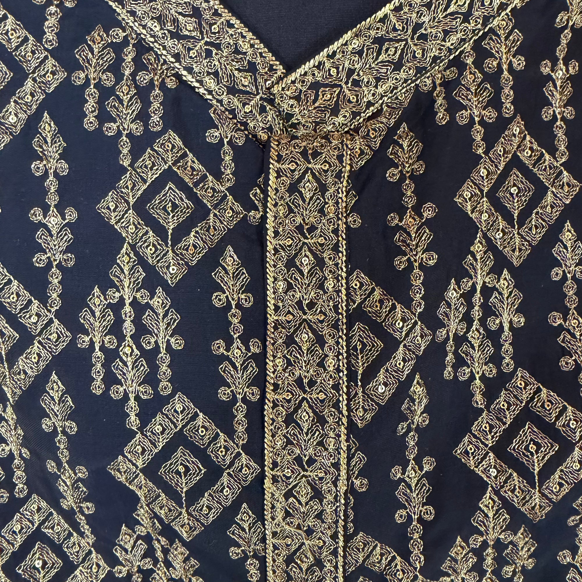Navy Full Embroidered Kurta