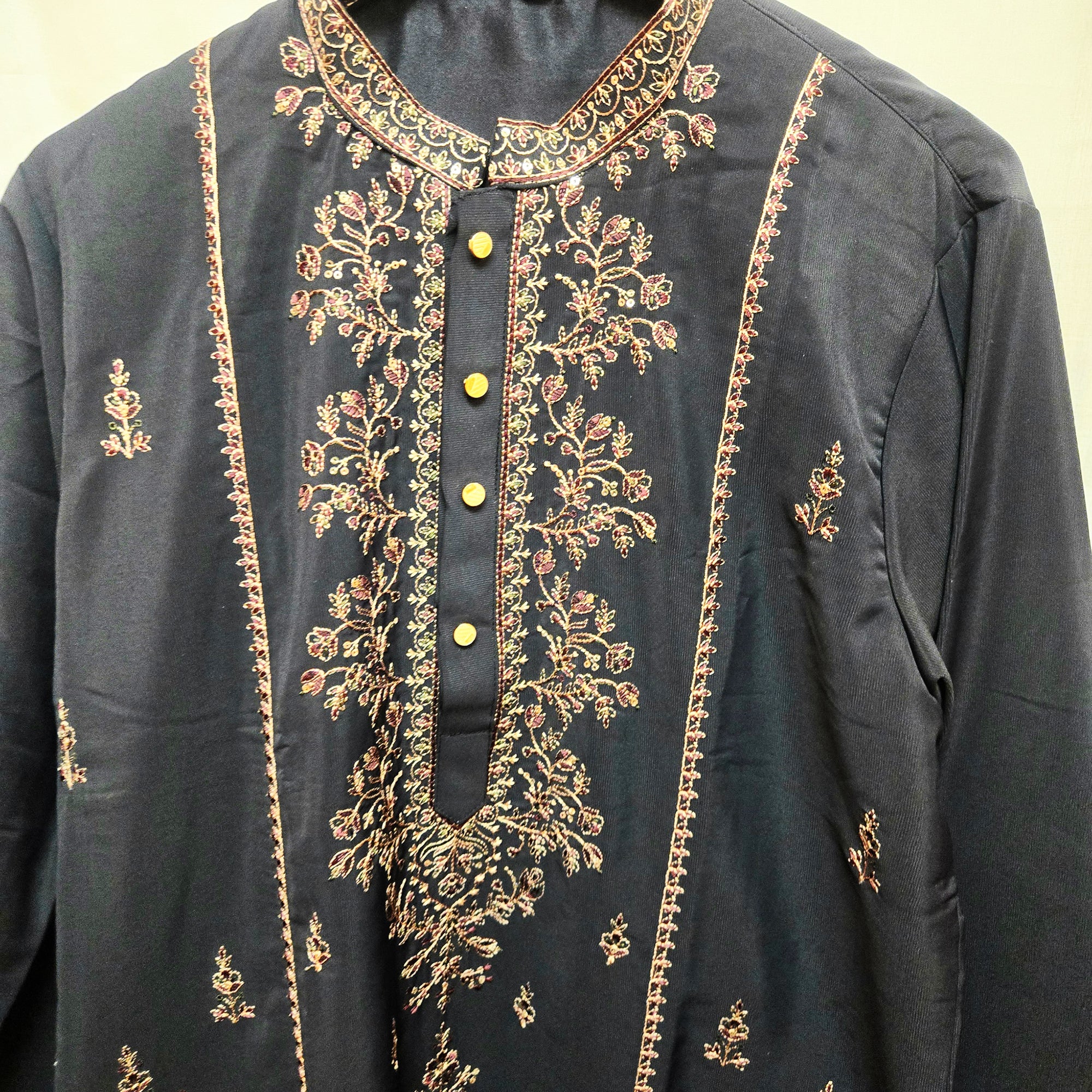 Navy Heavy Embroidered Kurta