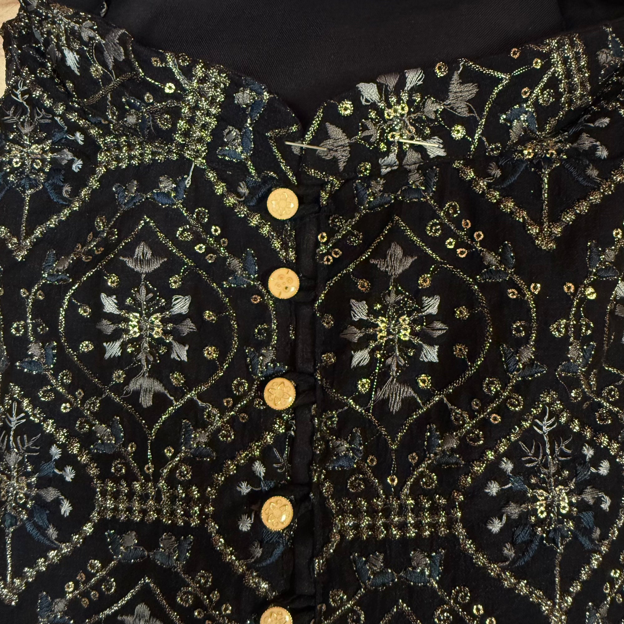 Navy Heavy Embroidered Kurta