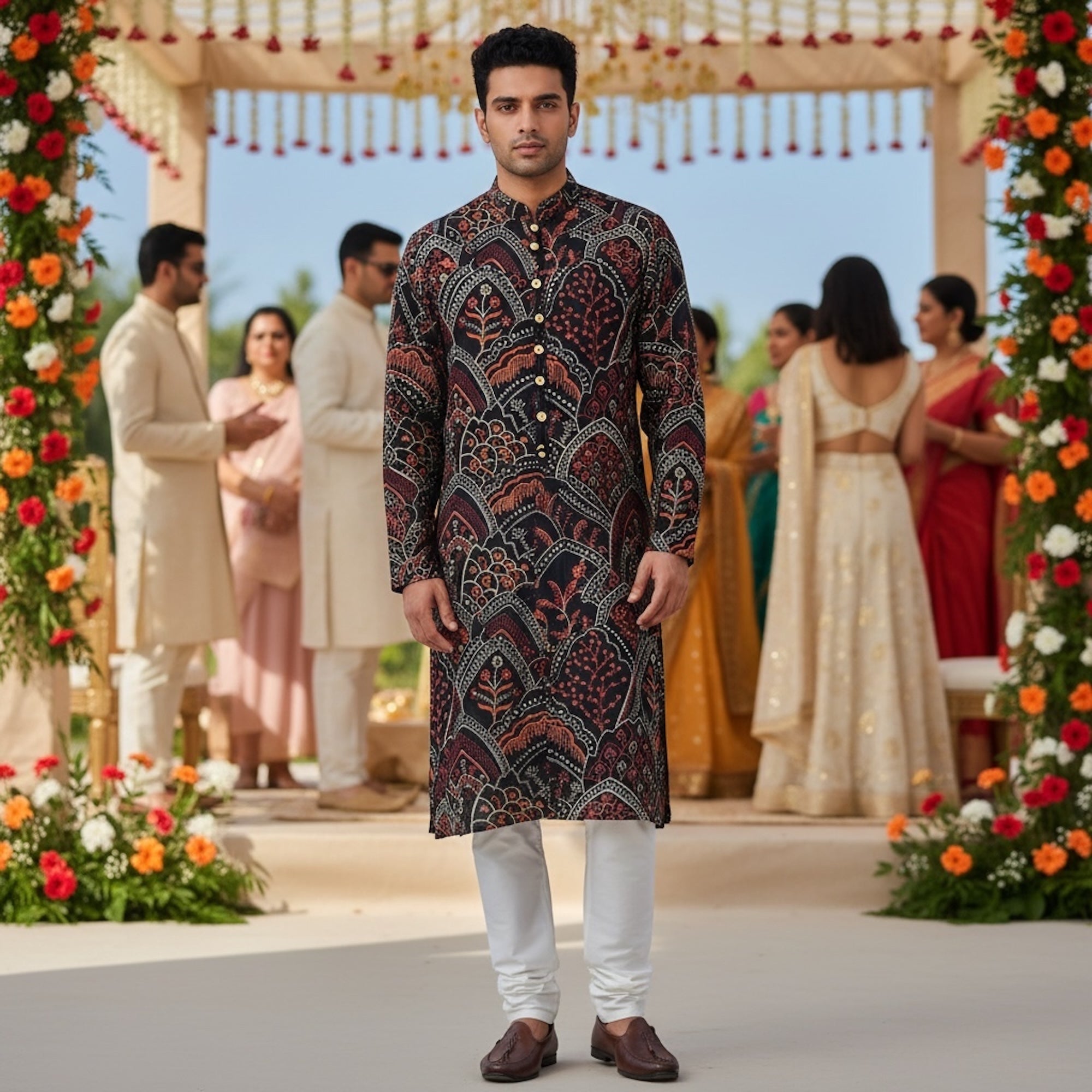 Heavy Embroidered Kurta-Colors