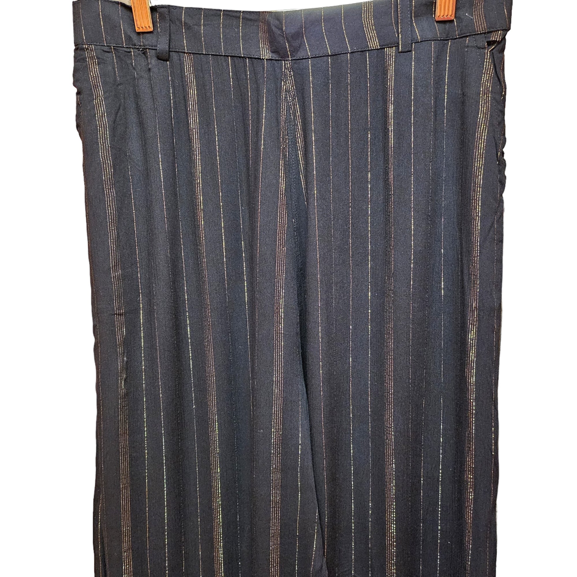 Lurex Striped Wide Leg Pants - Vintage India NYC